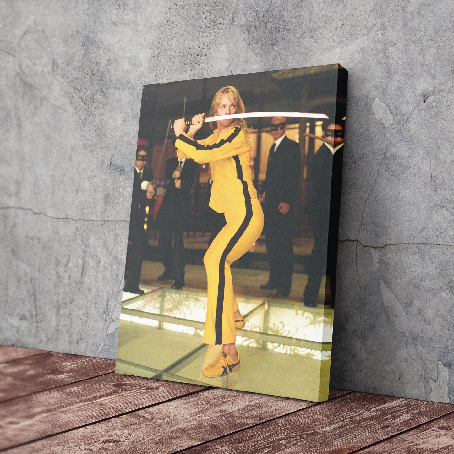 Kill Bill Uma Thurman Movie Scene Canvas Wall Art – Cinematic Action Poster