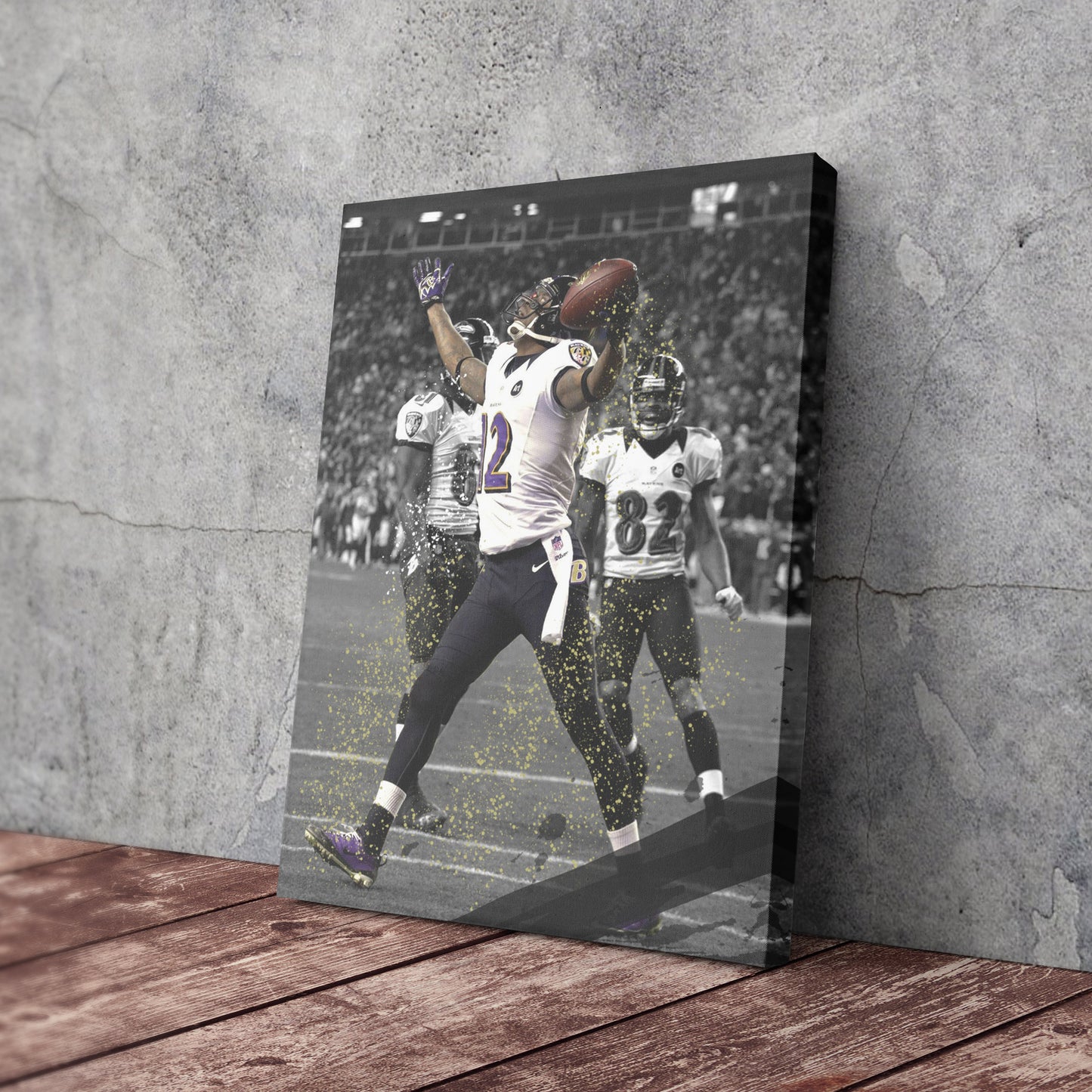 The Mile High Miracle Canvas Art - NFL Ravens vs. Broncos Wall Decor