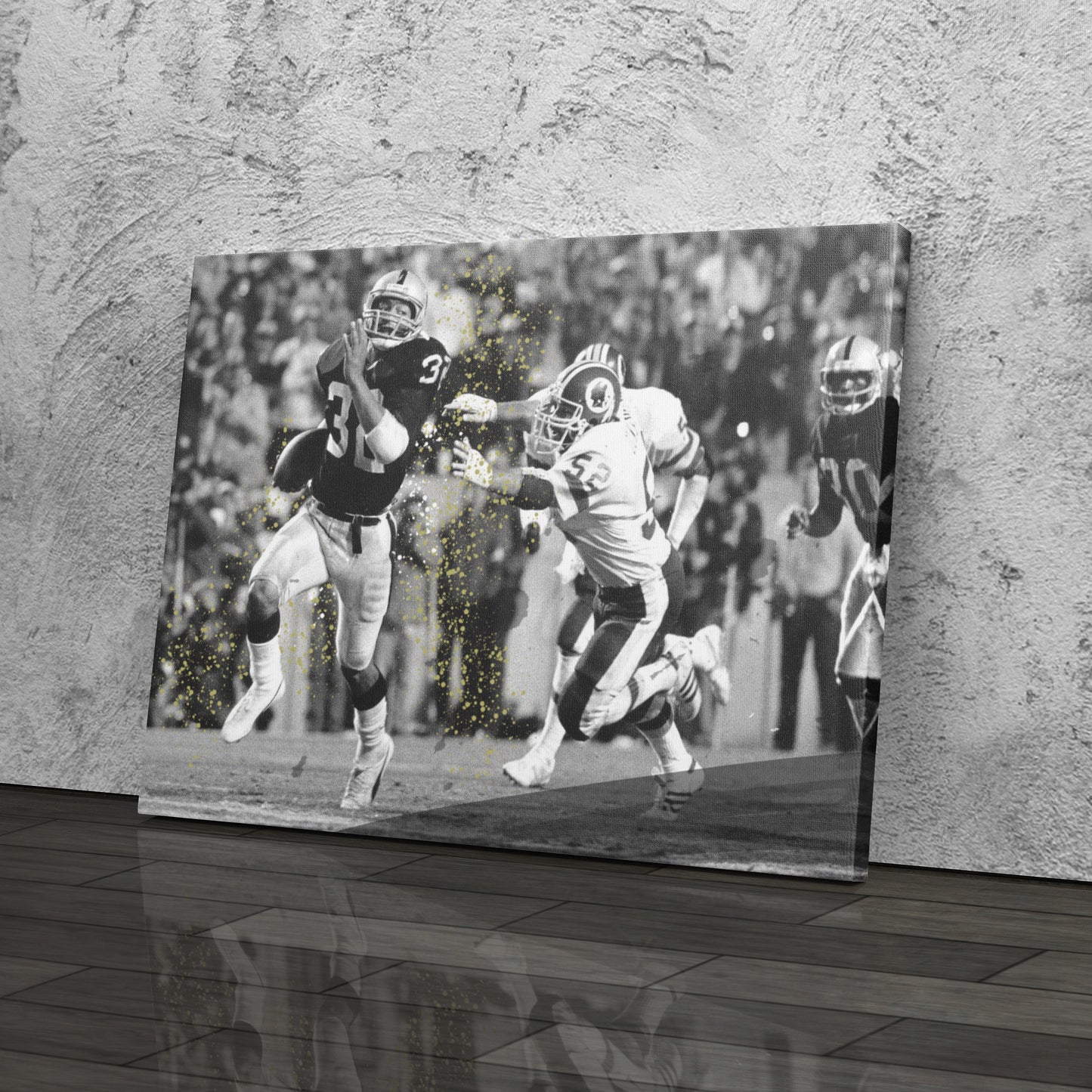 Marcus Allen Reverse Run Canvas Art - Raiders vs. Washington NFL Decor