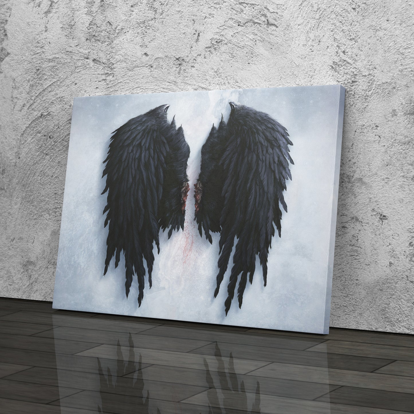 Banksy Angel Black Wings Canvas Wall Art – Bold Street Art Decor