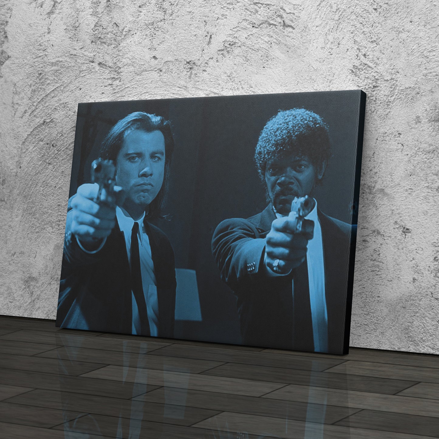 Pulp Fiction John Travolta & Samuel L. Jackson Canvas Wall Art – Movie Duo Decor