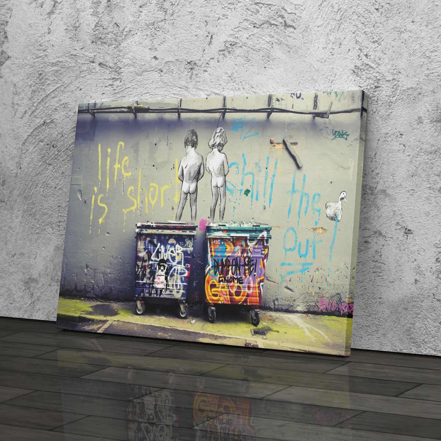 Banksy 'Boys' Canvas Print - Framed Wall Art for Home Decor
