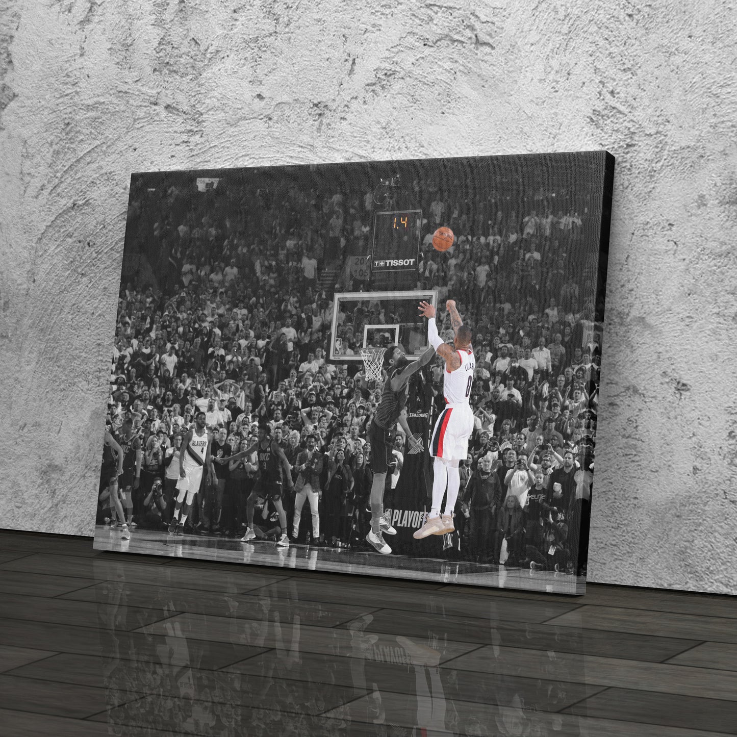 Damian Lillard Dame Time Canvas Wall Art – NBA Player Print for Home