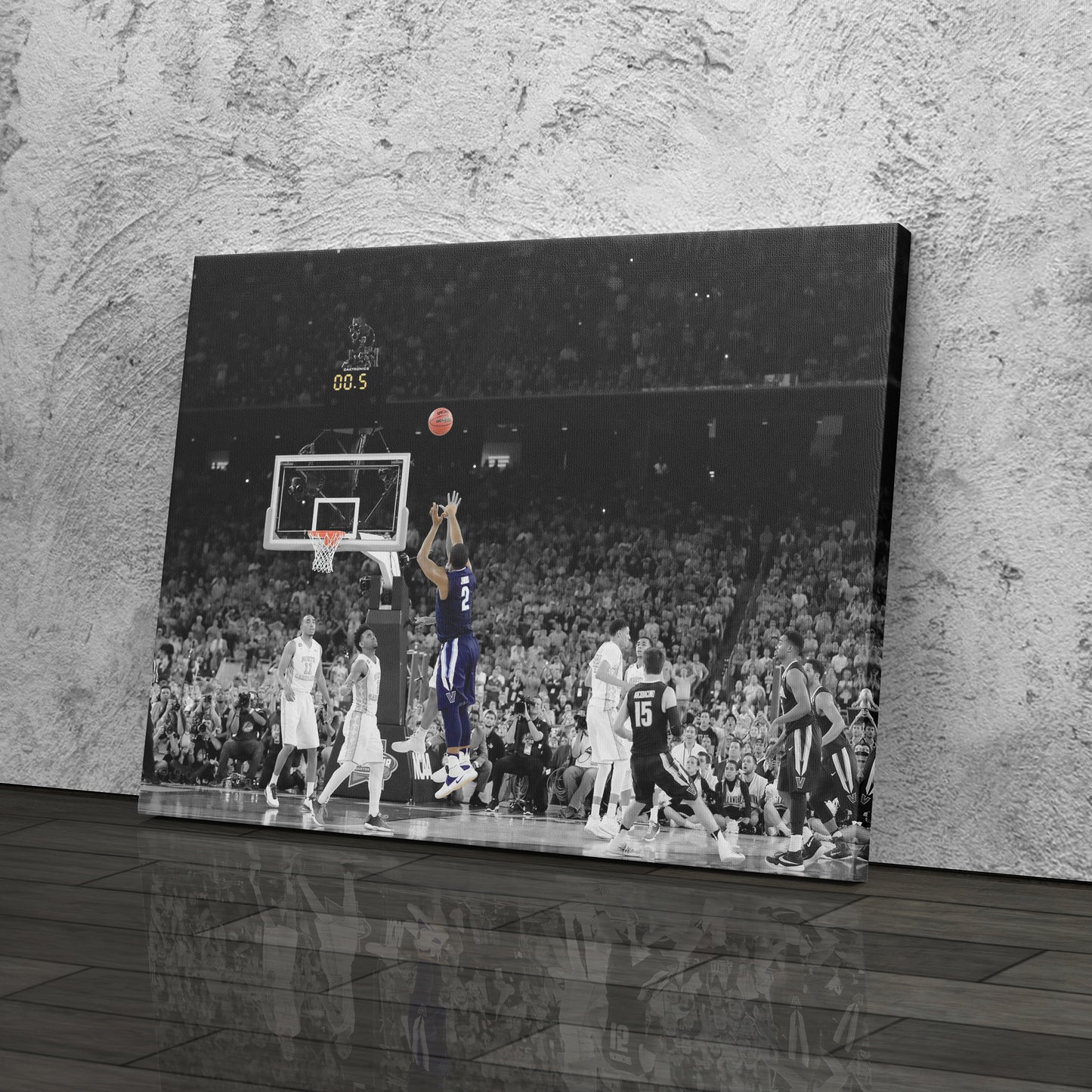 Kris Jenkins Buzzer Beater Villanova vs. North Carolina Canvas Wall Art Decor - NCAA Champion Art