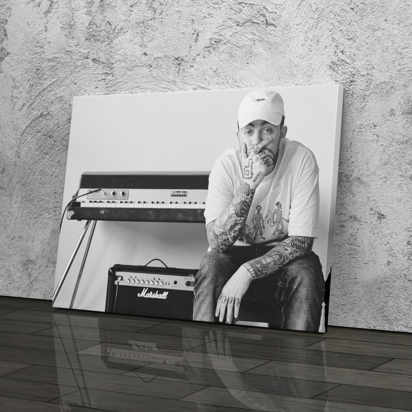 Mac Miller Rapper Canvas Wall Art – Music Legend Decor