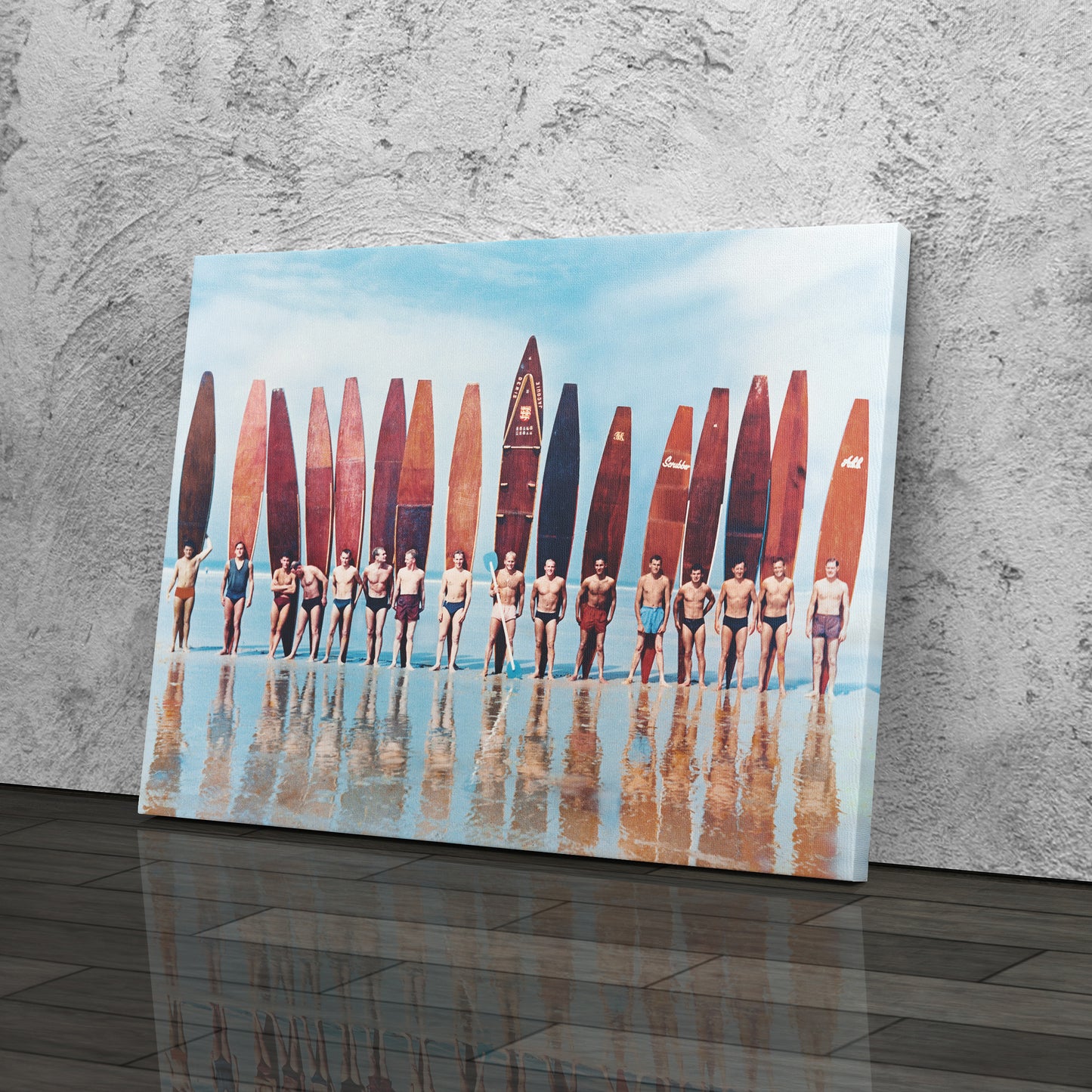 Evolution of Surfboard - Vintage Canvas Wall Art Decor for Surf Lovers