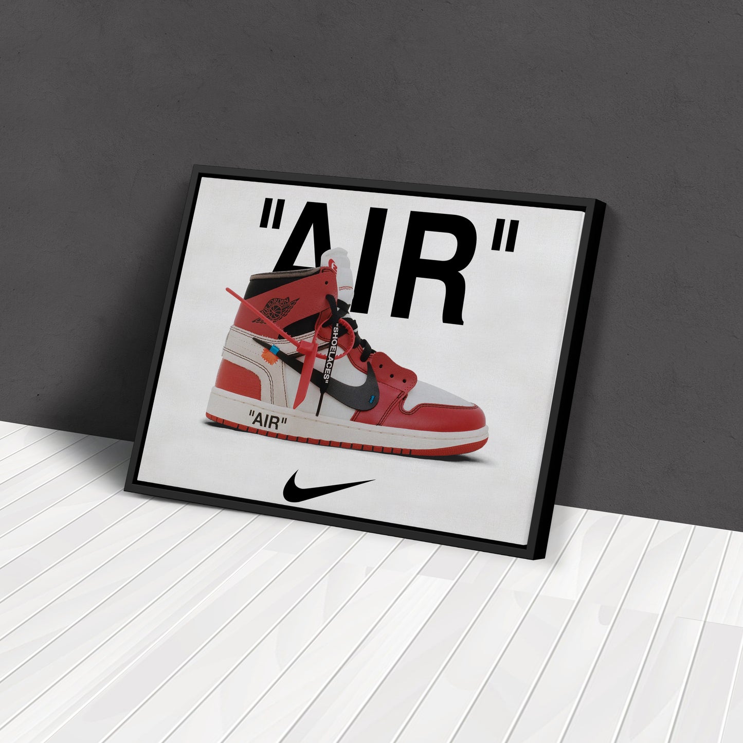 Off-White Jordan Canvas Wall Art - Sneaker Culture Home Decor Poster