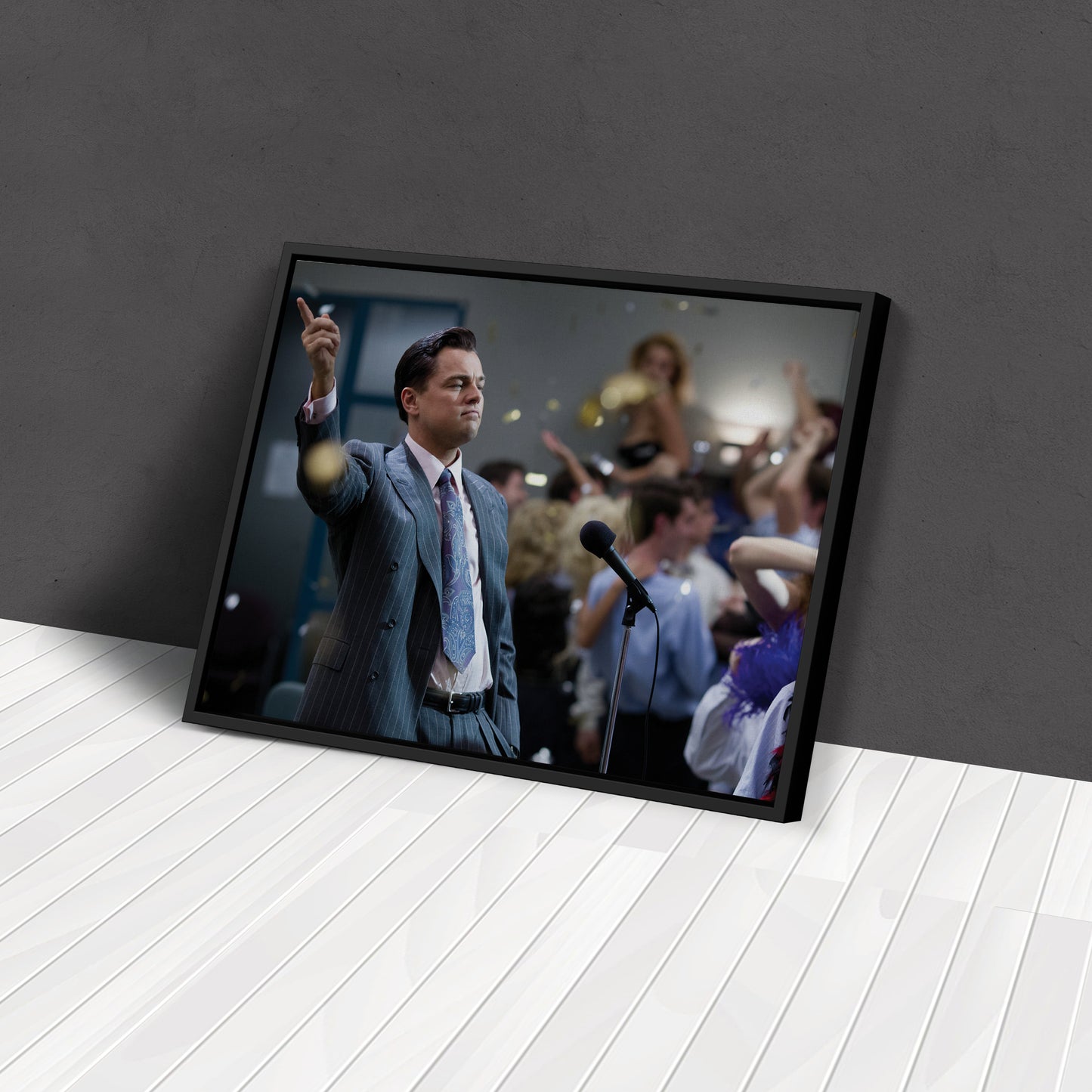 The Wolf of Wall Street Leonardo DiCaprio Canvas Wall Art – Legendary Movie Character Decor