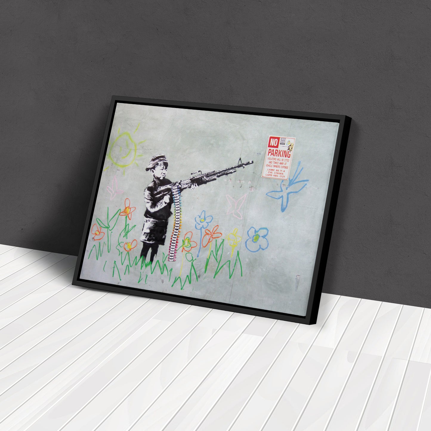 Banksy 'Soldier Boy' Canvas Print - Framed Wall Art