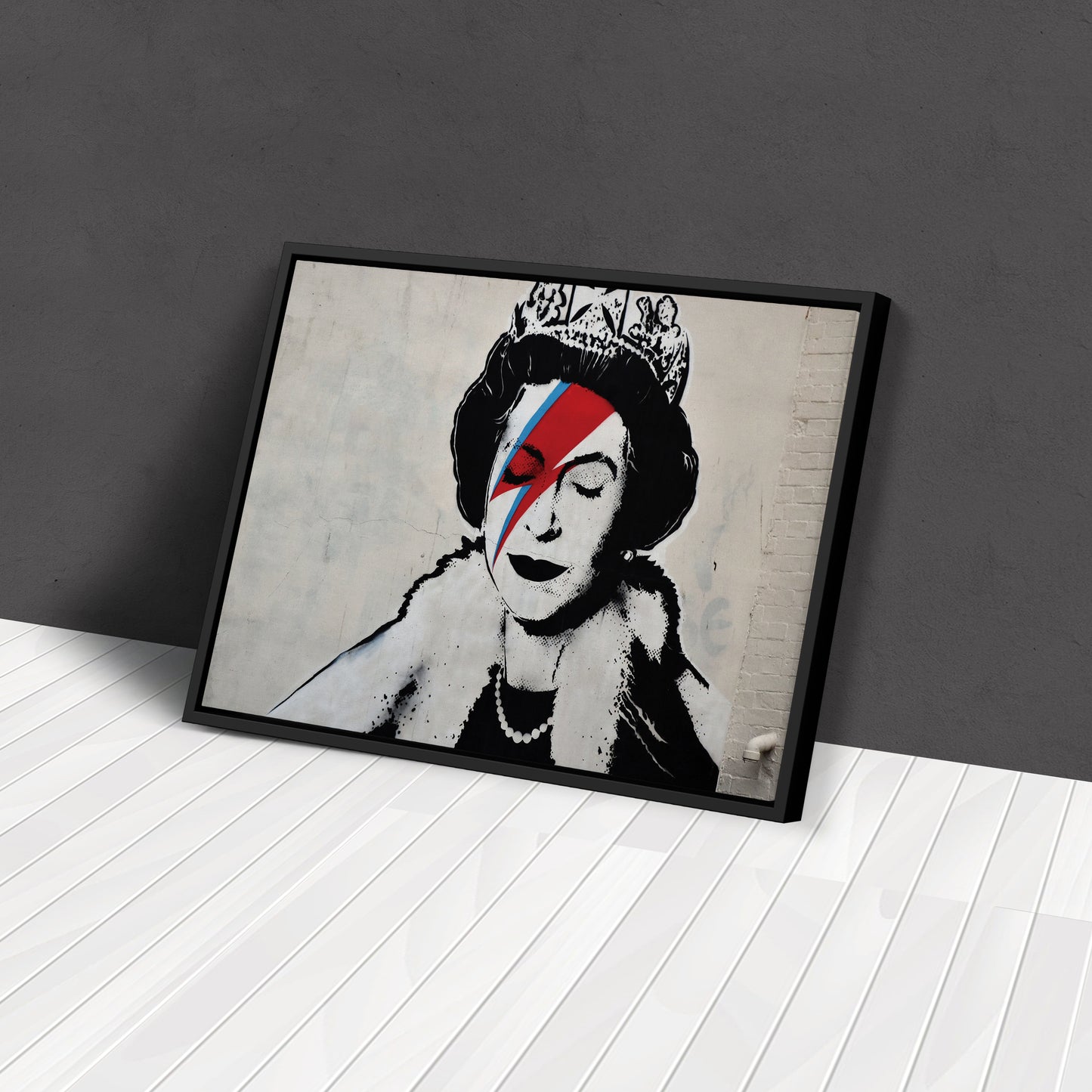 Banksy 'Queen' Canvas Print - Framed Wall Art