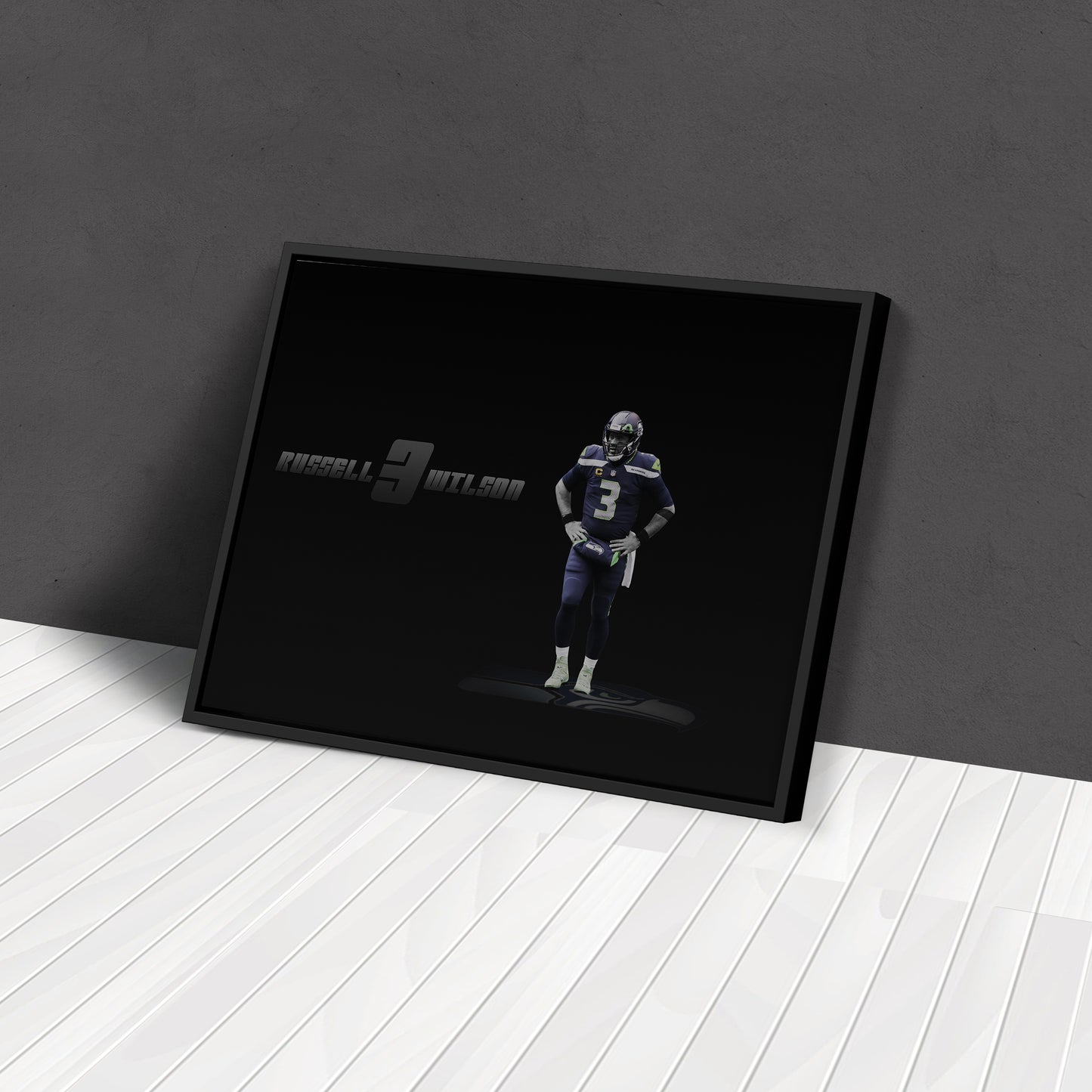 Russell Wilson NFL Canvas Wall Art – Seattle Seahawks Quarterback Decor