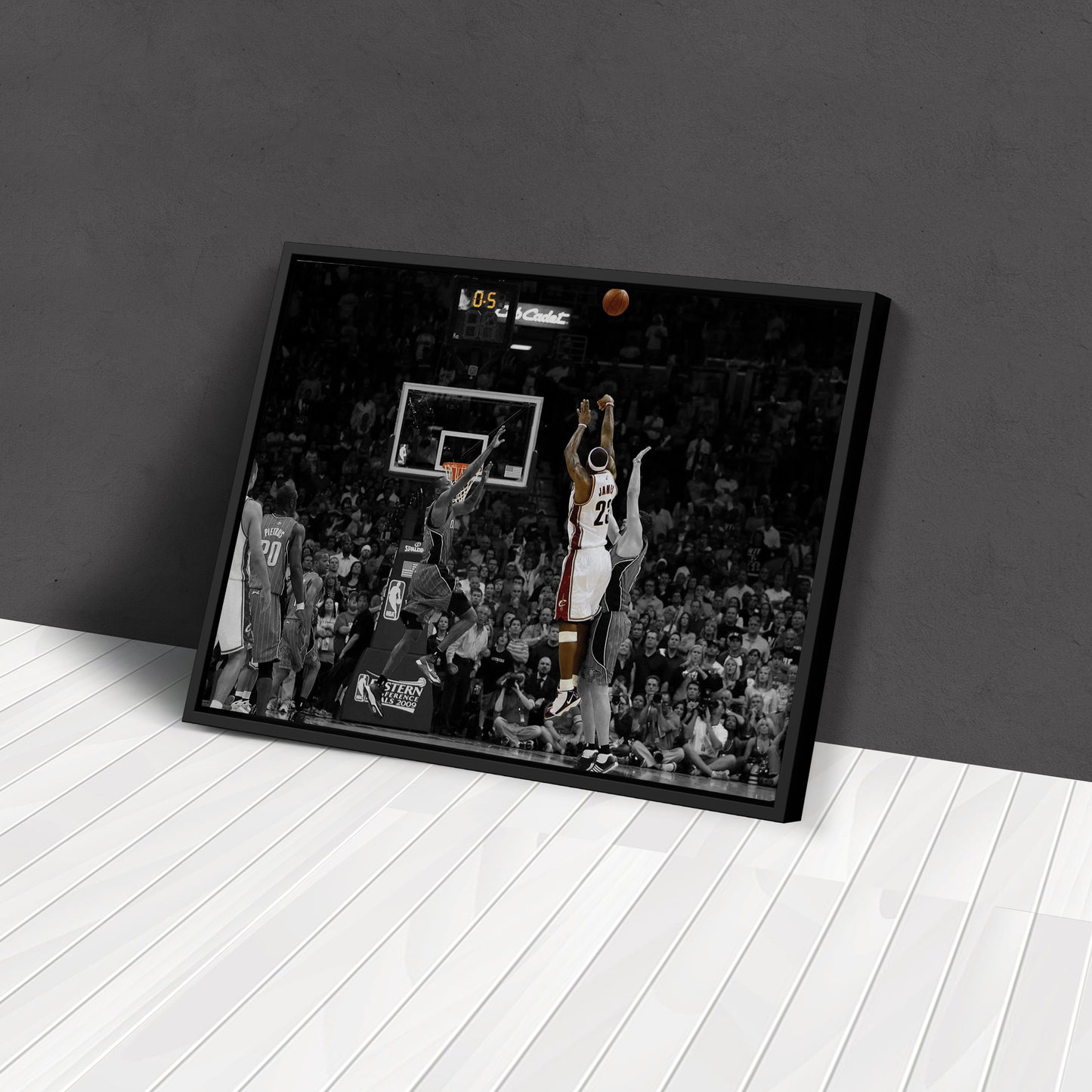 LeBron James Hits Game-Winning Buzzer vs Magic Canvas Wall Art Decor - NBA Playoff Art