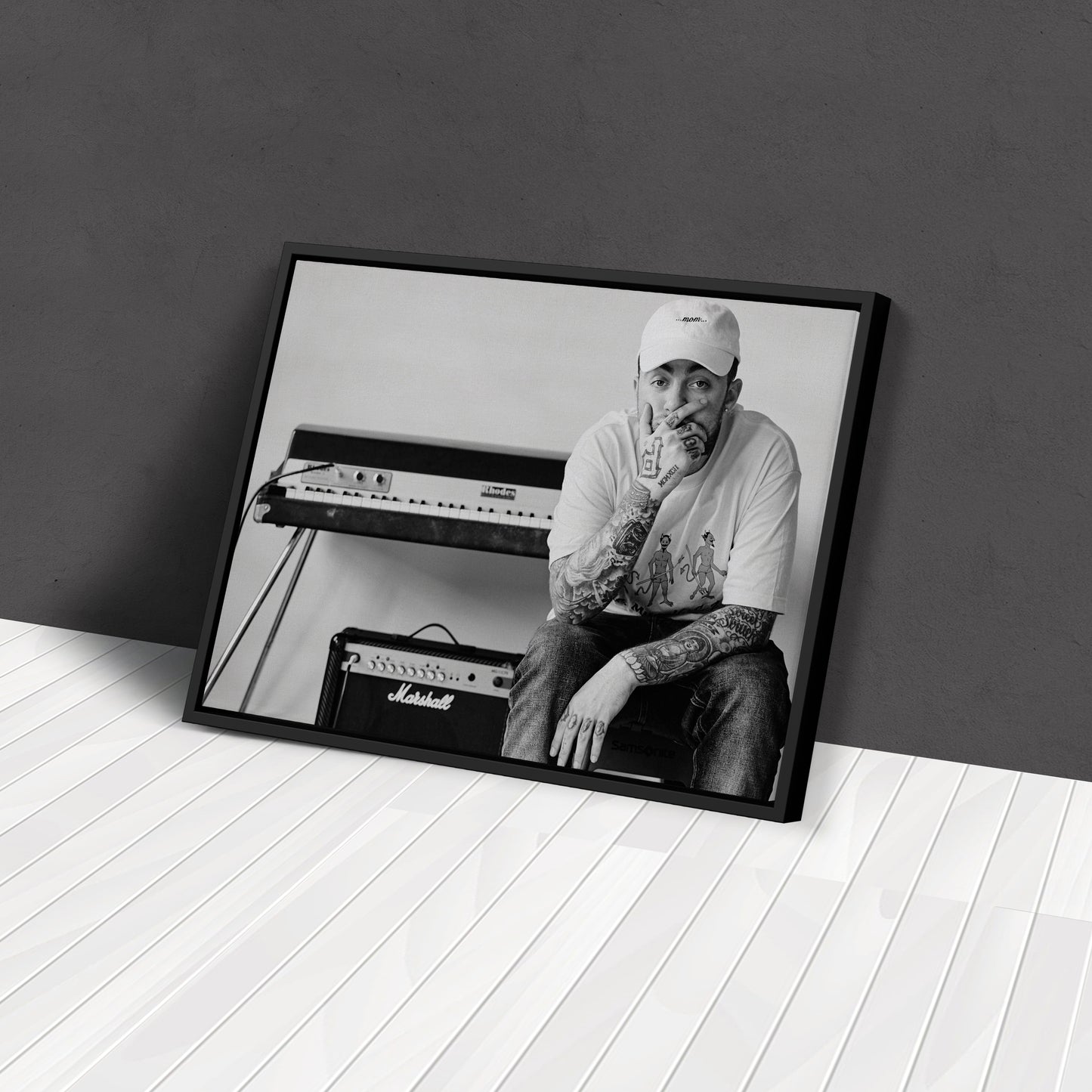 Mac Miller Rapper Canvas Wall Art – Music Legend Decor