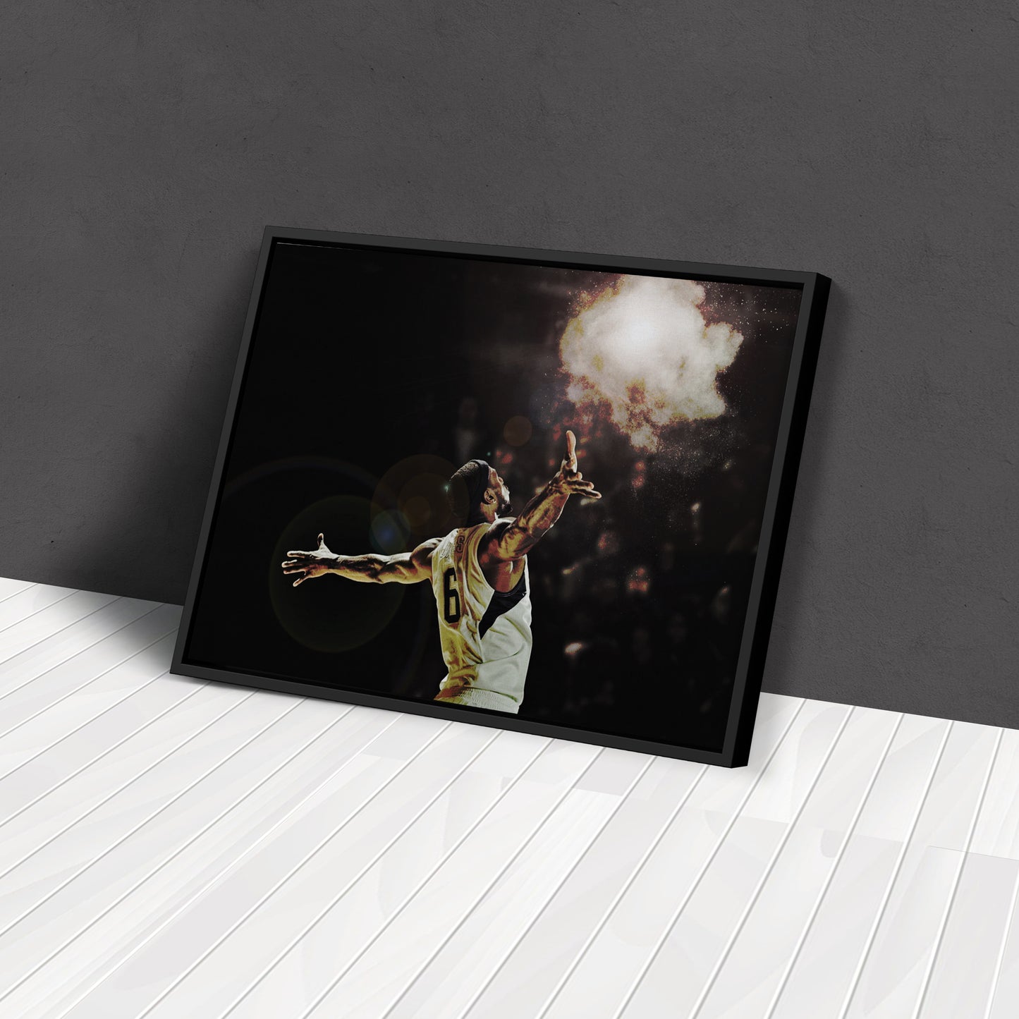LeBron James Basketball Effect Canvas Wall Art – King’s Legacy Poster