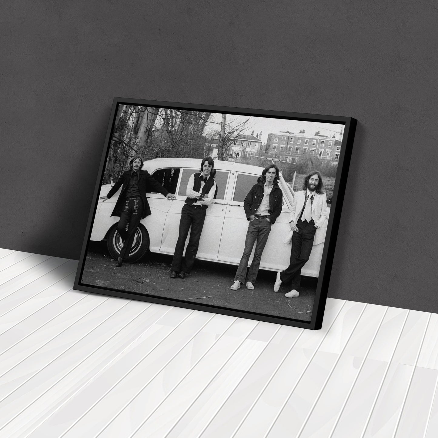 The Beatles Car Music Group Canvas Wall Art – Iconic Band Decor