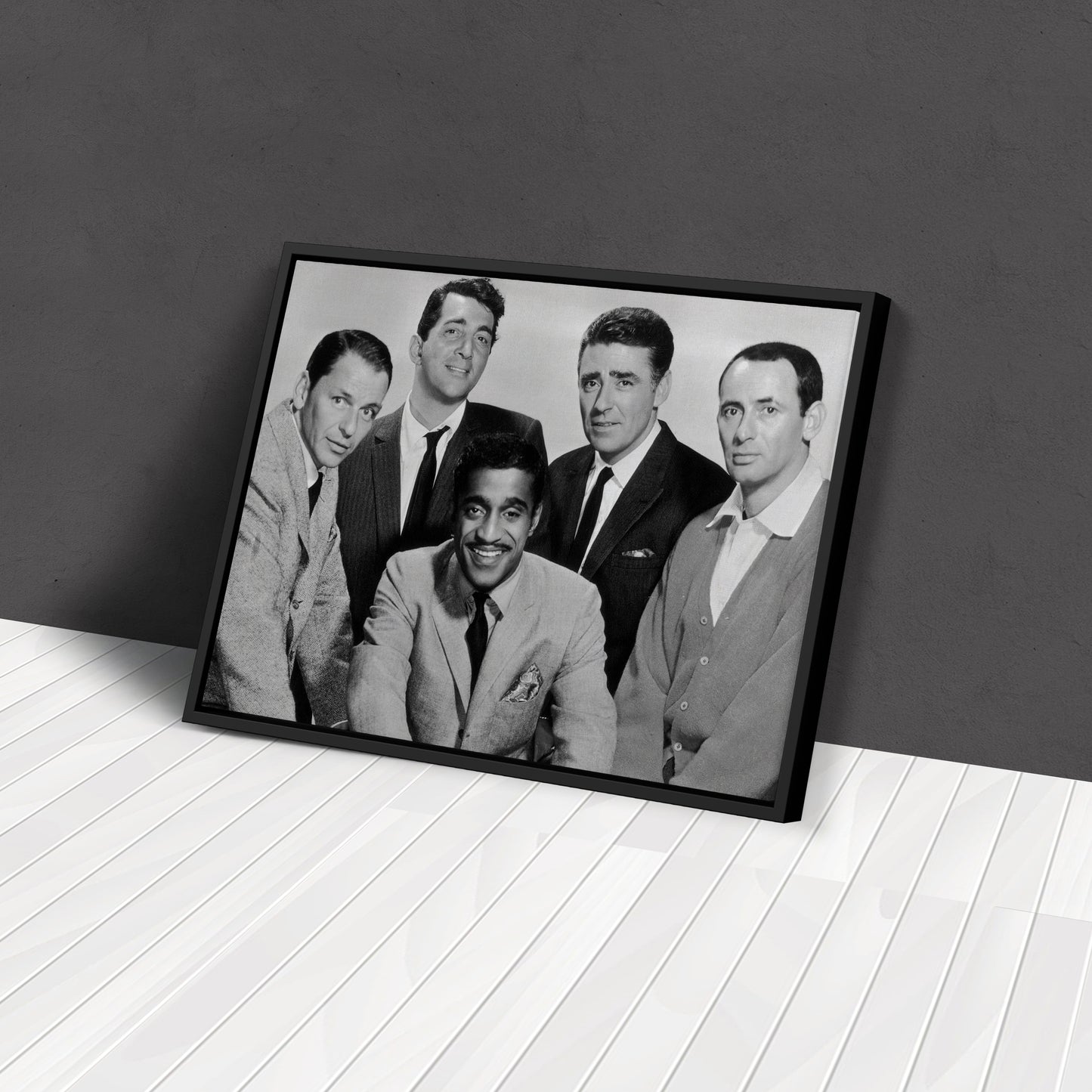 Rat Pack Black and White Canvas Art – Hollywood Legends Decor