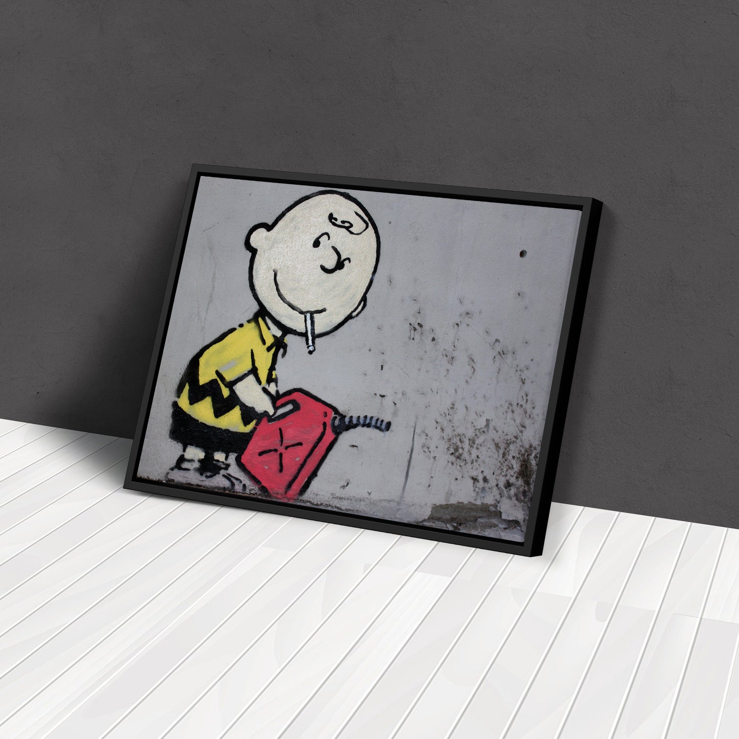Banksy 'Gas and Smoke' Canvas Print - Framed Wall Art
