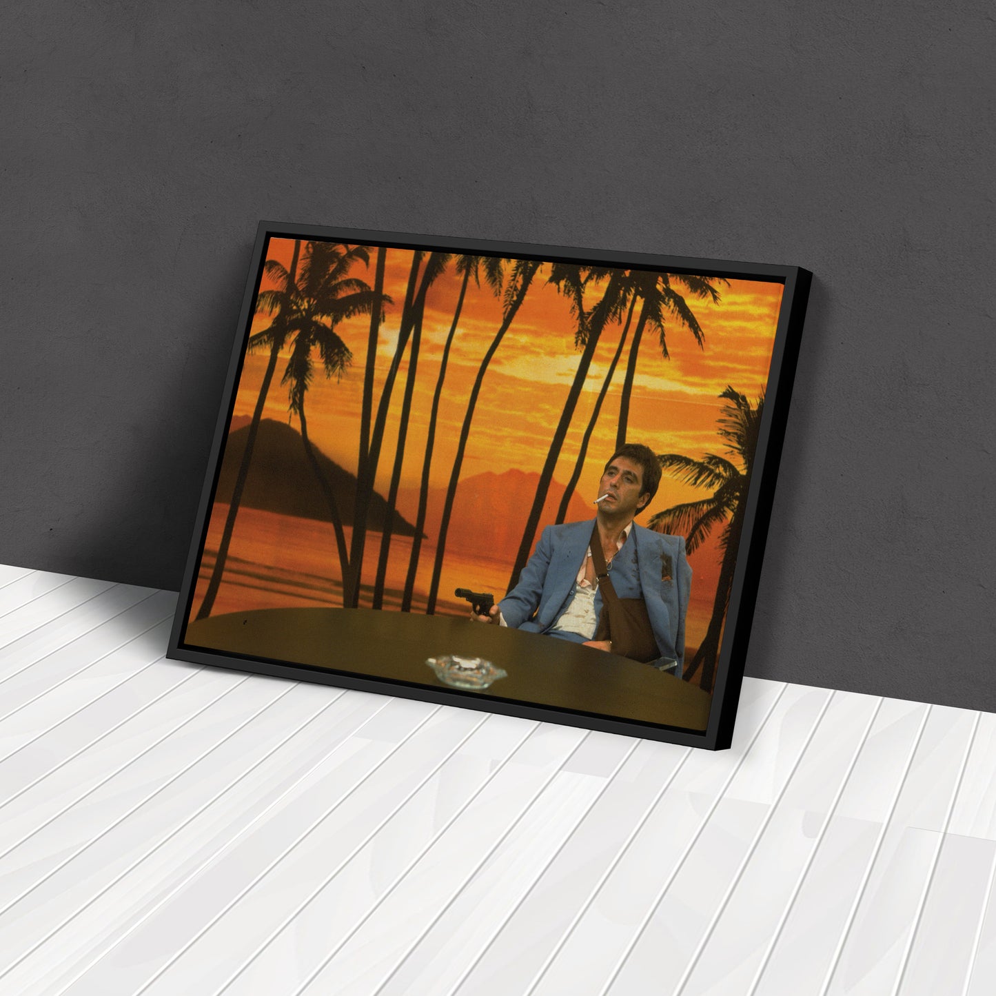 Scarface Al Pacino Art Effect Canvas Wall Art – Iconic Movie Moment Decor