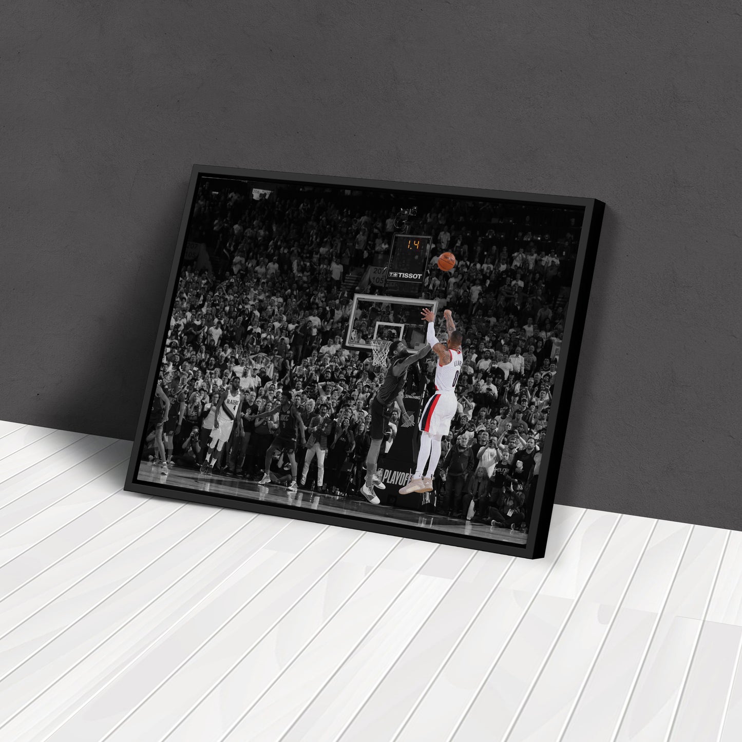 Damian Lillard Dame Time Canvas Wall Art – NBA Player Print for Home