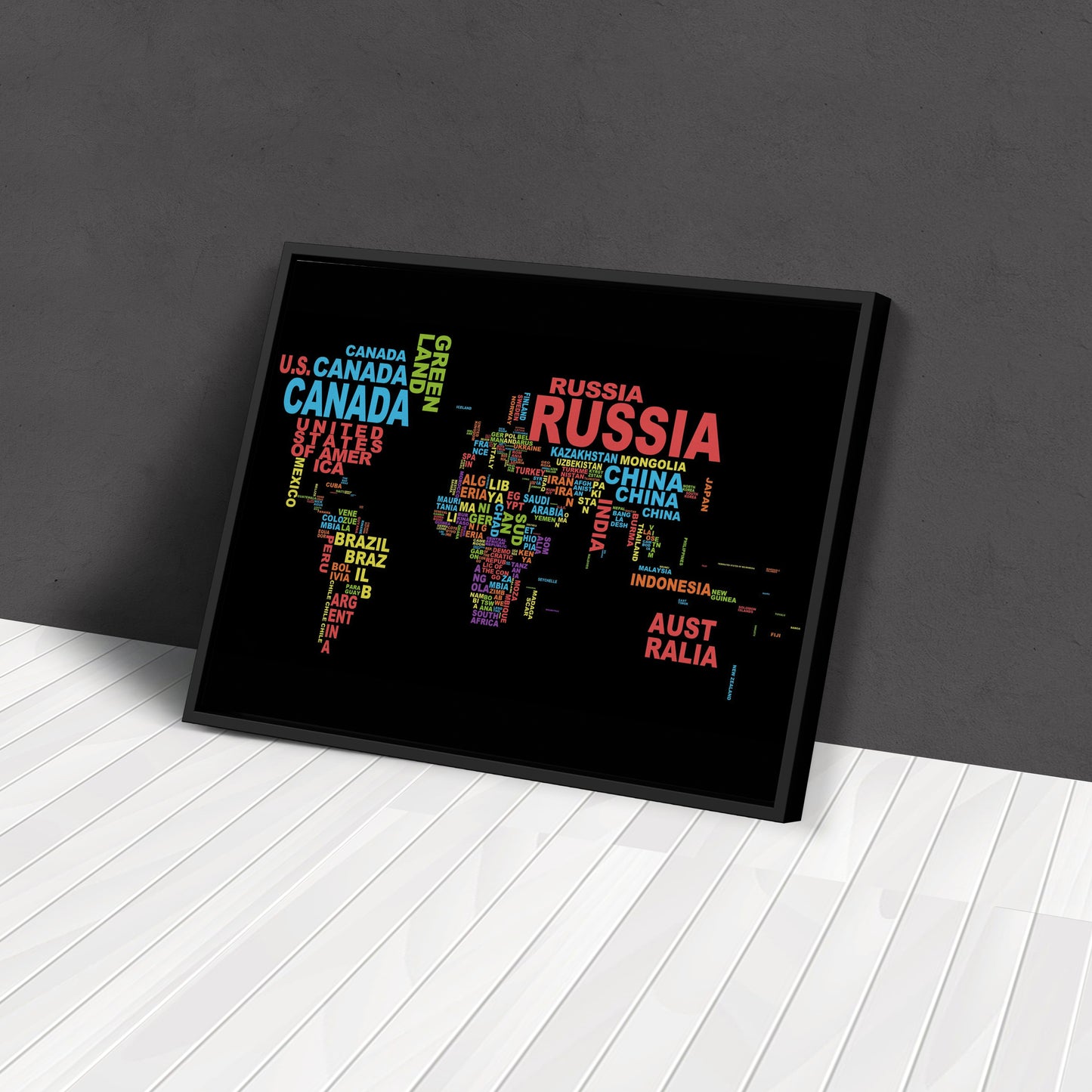 World Map - Canvas Wall Art Decor for Home & Office