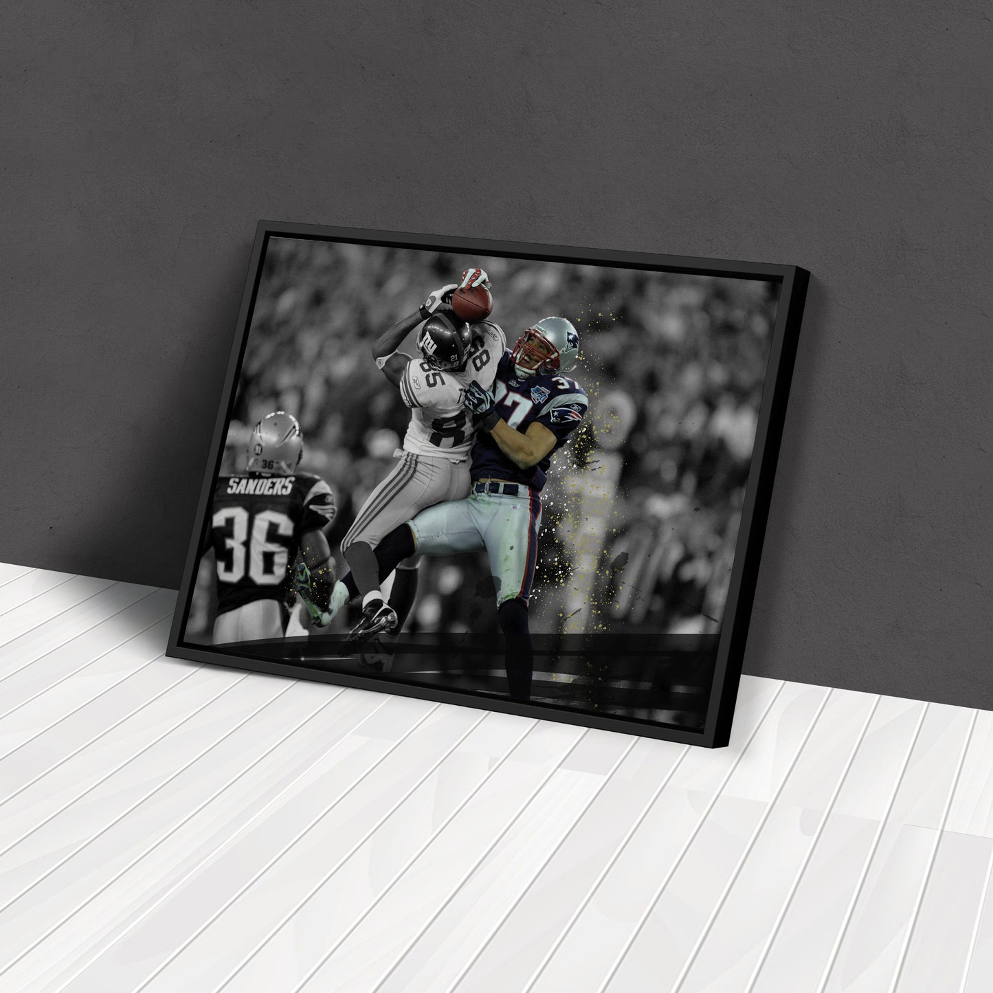 David Tyree Helmet Catch Canvas Wall Art Decor - Legendary NFL Moment Art