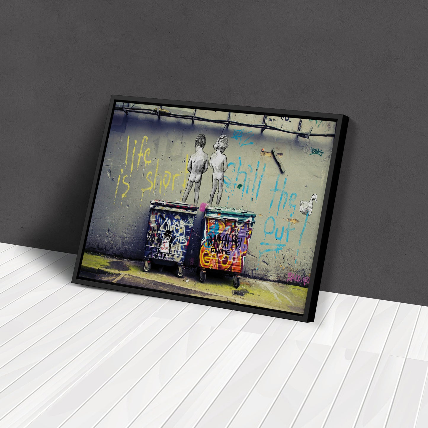 Banksy 'Boys' Canvas Print - Framed Wall Art for Home Decor