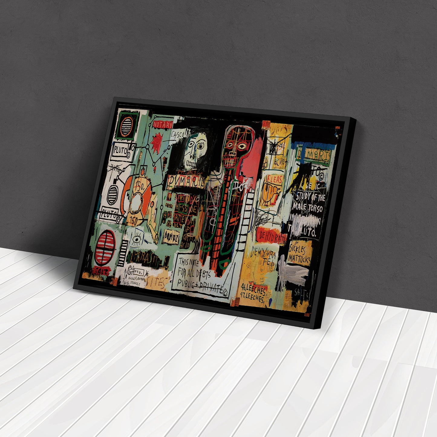 Notary by Jean-Michel Basquiat Abstract Art Canvas Wall Art – Modern Art Decor