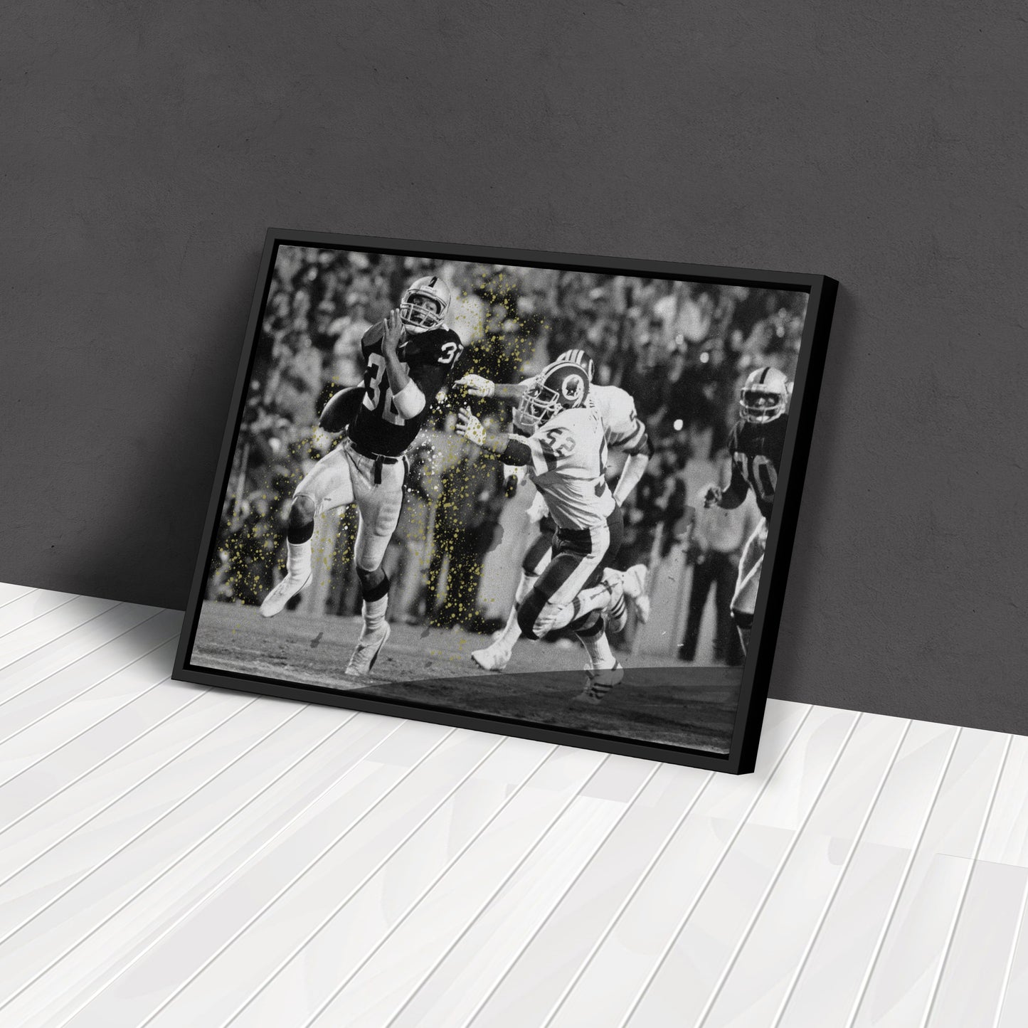 Marcus Allen Reverse Run Canvas Art - Raiders vs. Washington NFL Decor