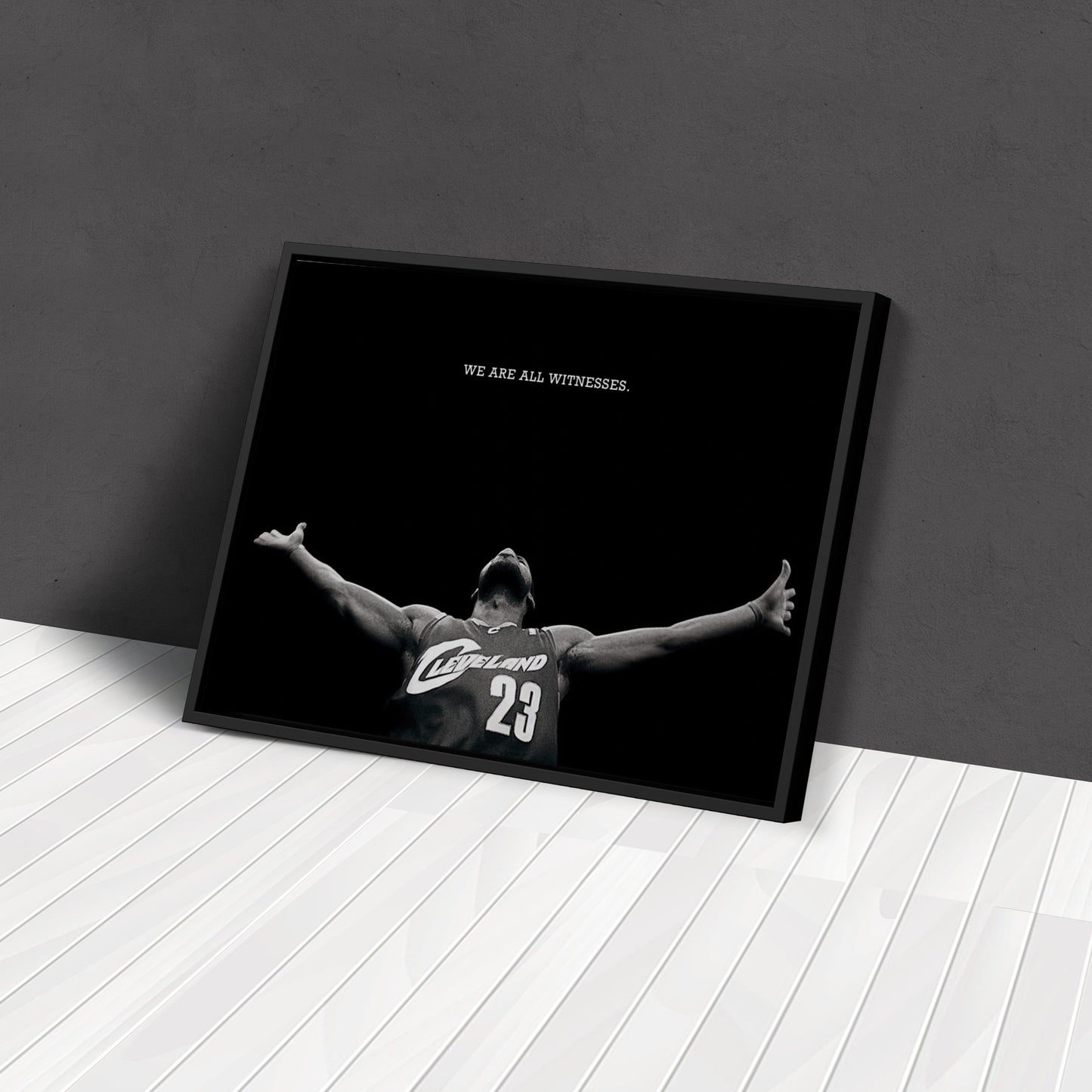 LeBron James We Are All Witness Canvas Wall Art – NBA Legend Tribute