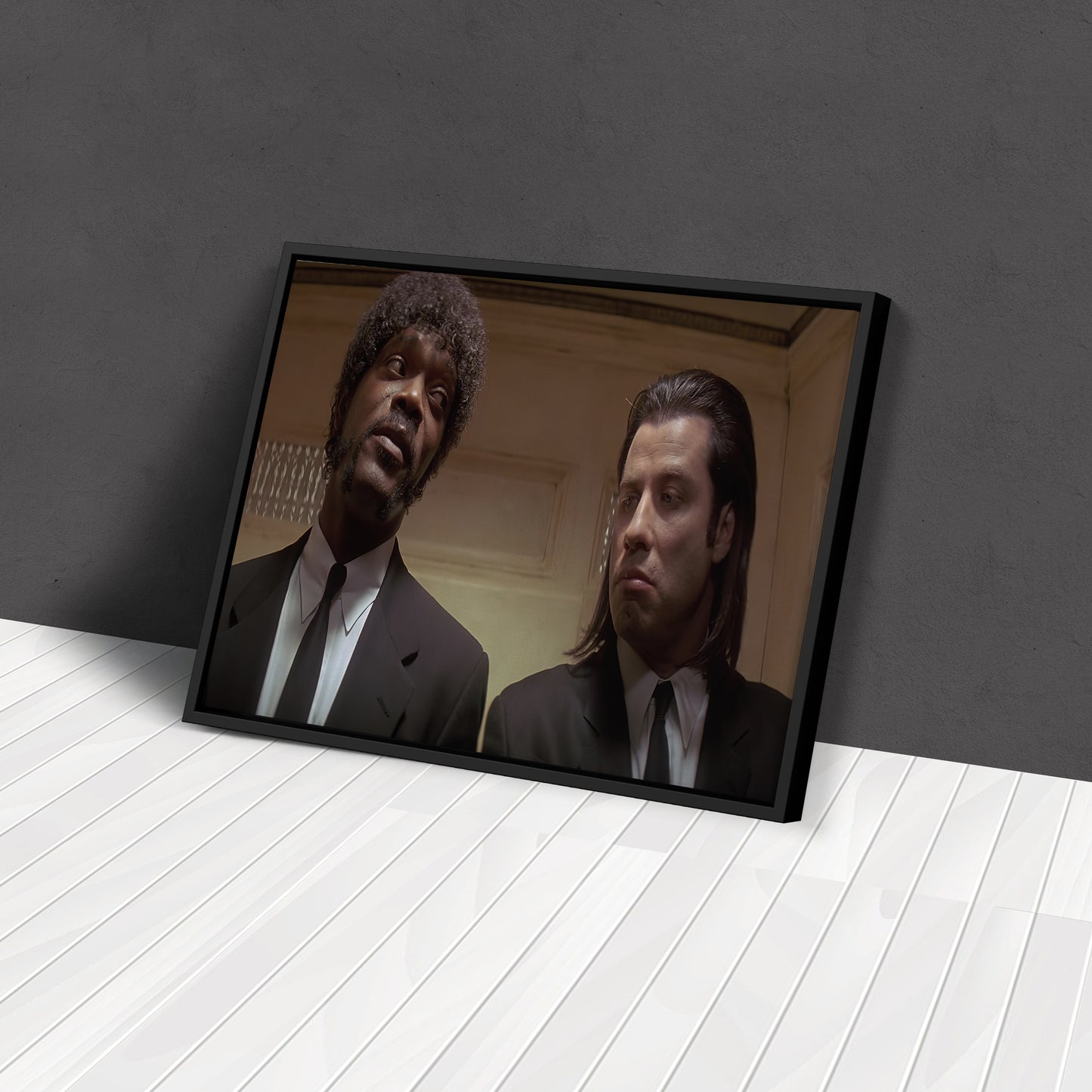 Pulp Fiction Vincent & Jules Canvas Wall Art – Movie Duo Icon Decor