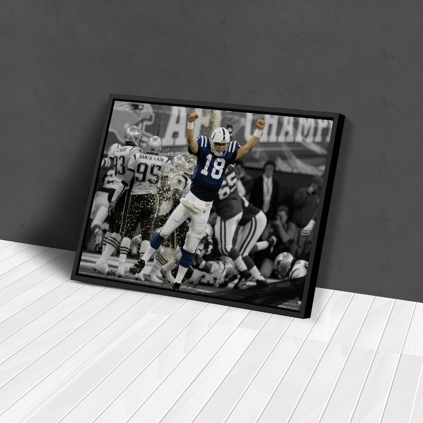 Peyton Manning AFC Championship Canvas Art - NFL Colts vs. Patriots