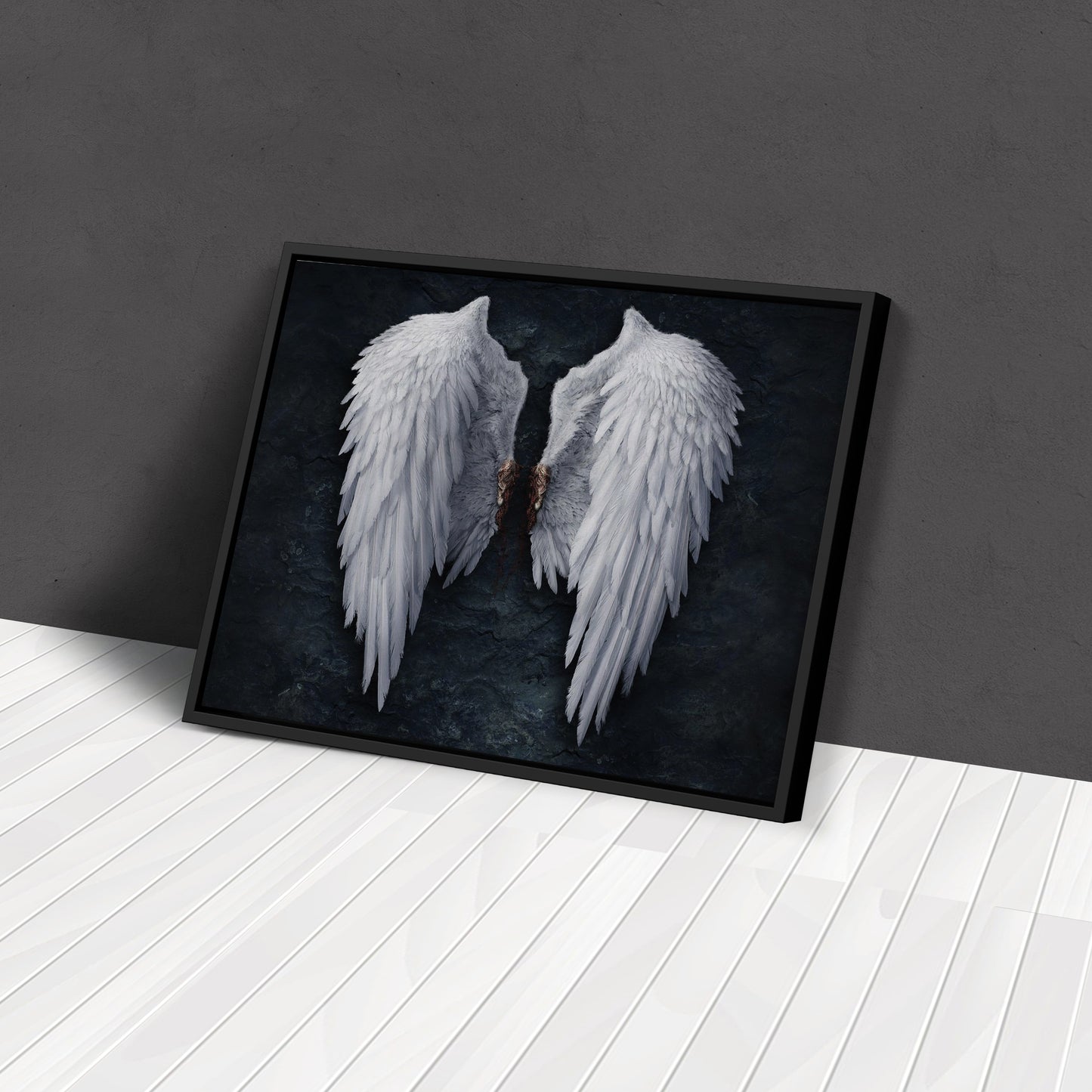 Banksy Angel White Wings Canvas Wall Art – Iconic Urban Art Print