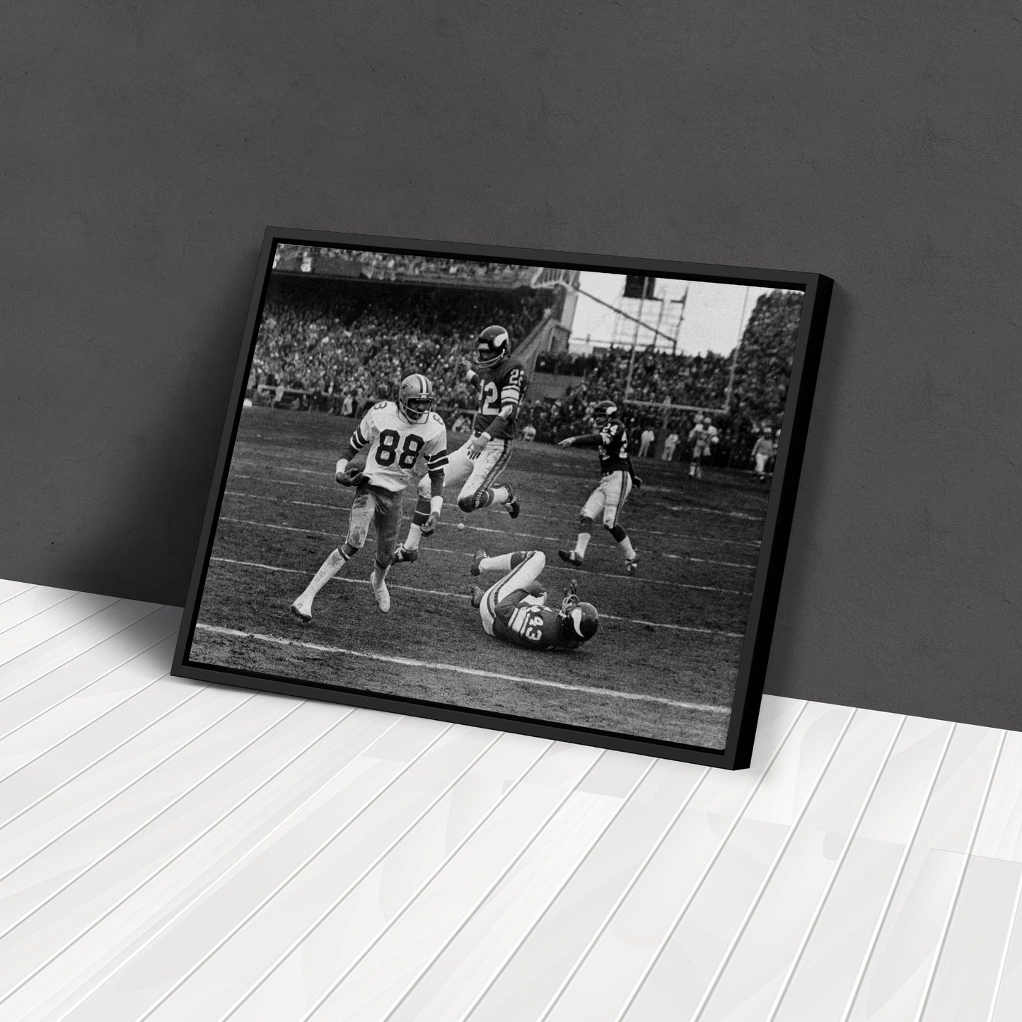 Staubach's 'Hail Mary' Canvas Wall Art - Cowboys vs. Vikings NFL Poster