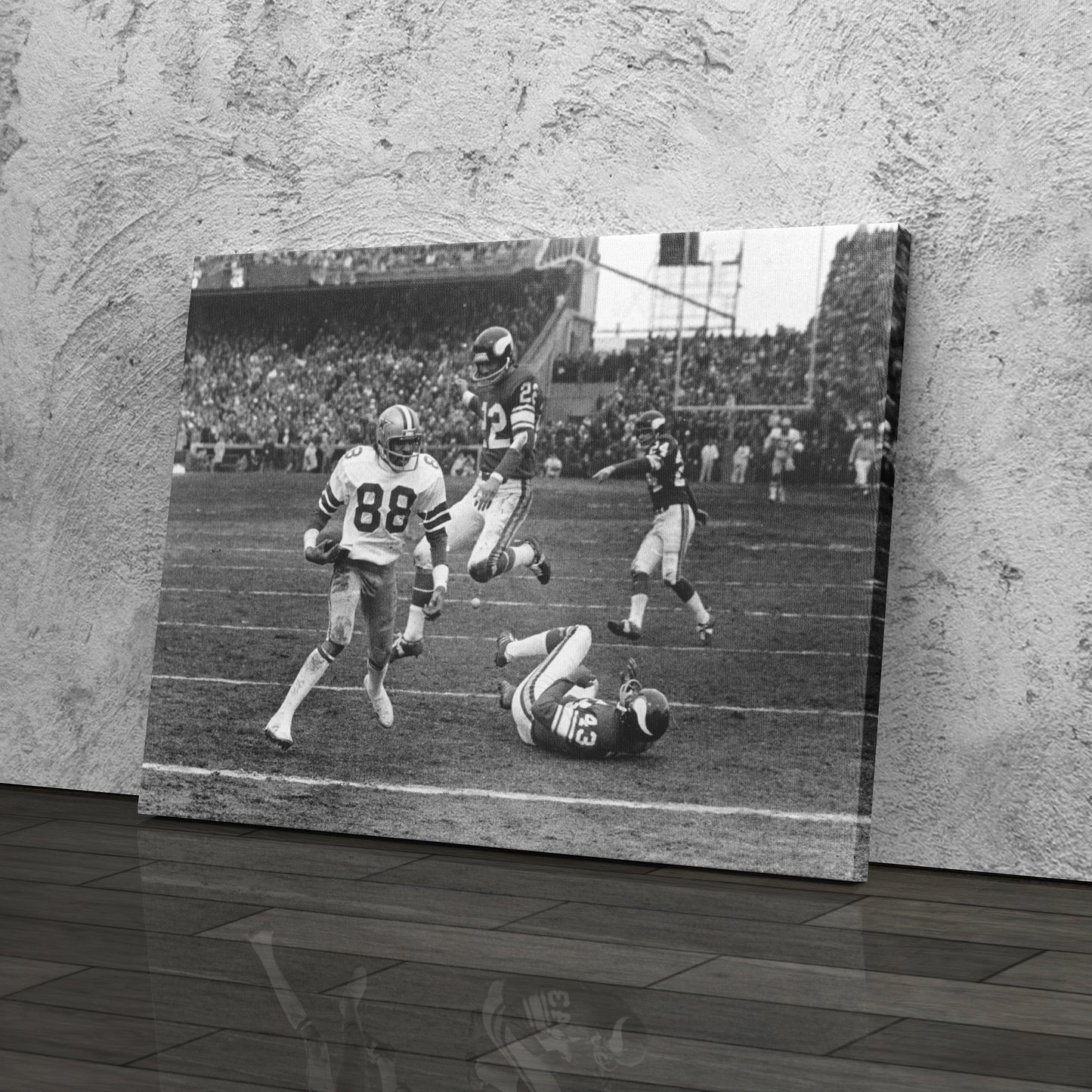 Staubach's 'Hail Mary' Canvas Wall Art - Cowboys vs. Vikings NFL Poster