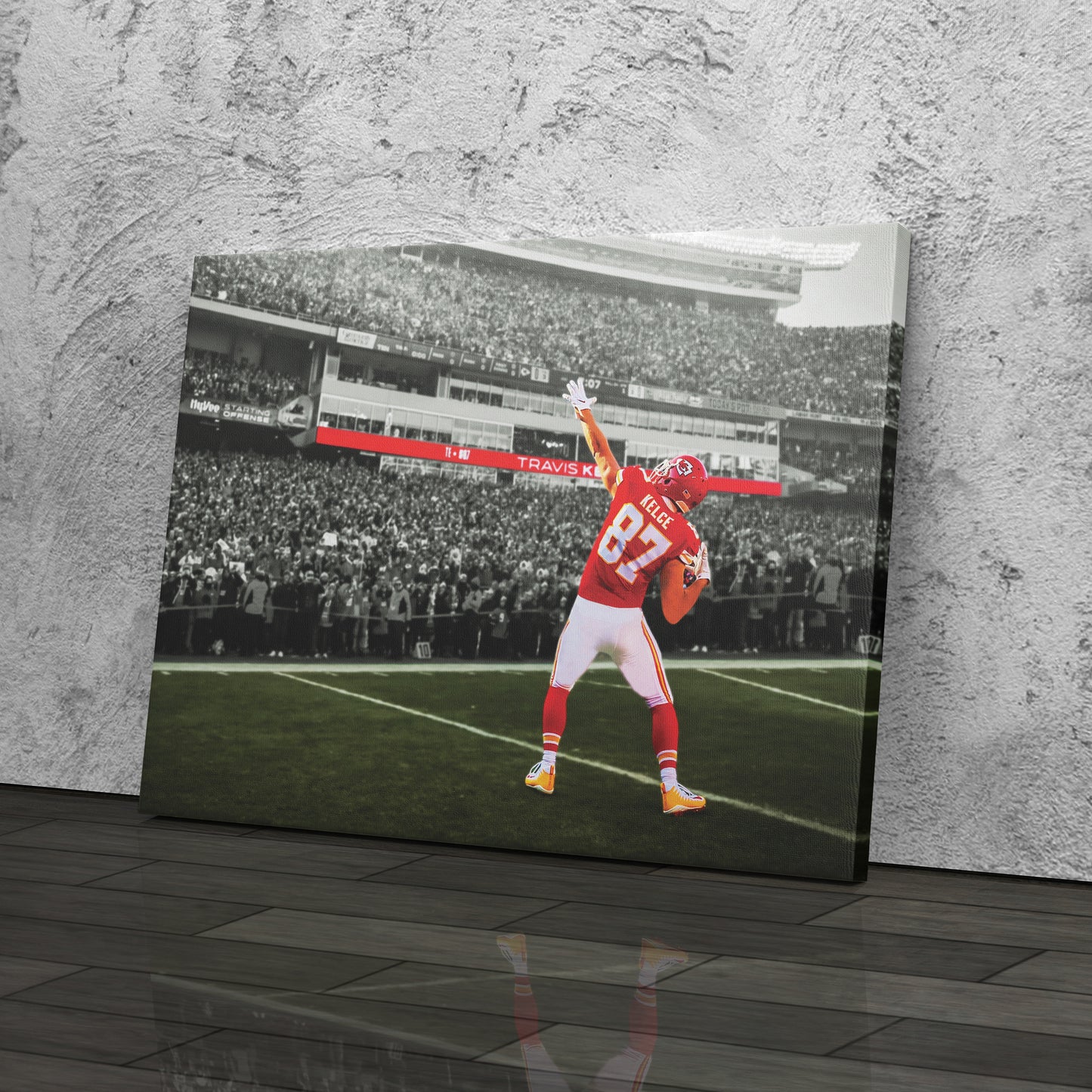 Travis Kelce Kansas City Chiefs Canvas Wall Art – NFL Superstar Decor