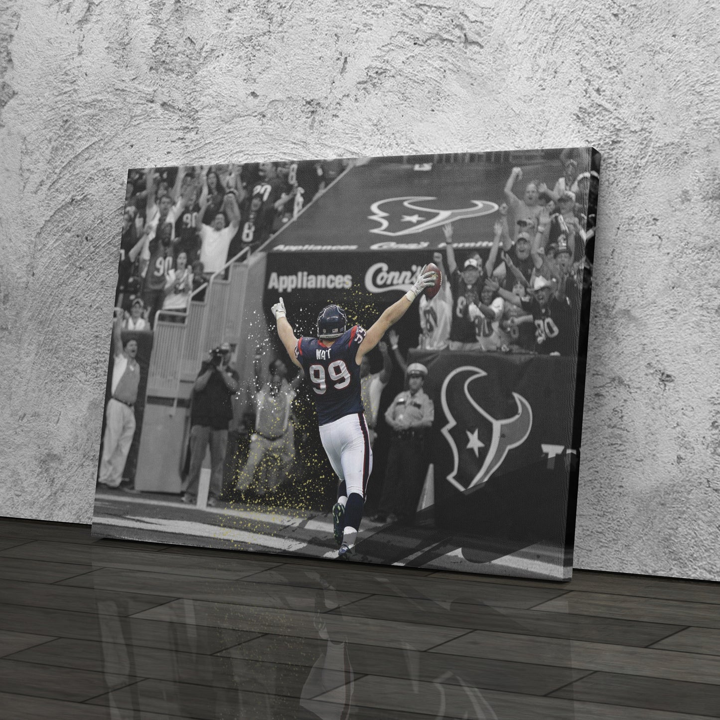J.J. Watt’s Pick-6 Houston Texans Canvas Wall Art Decor - NFL Action Moment Art