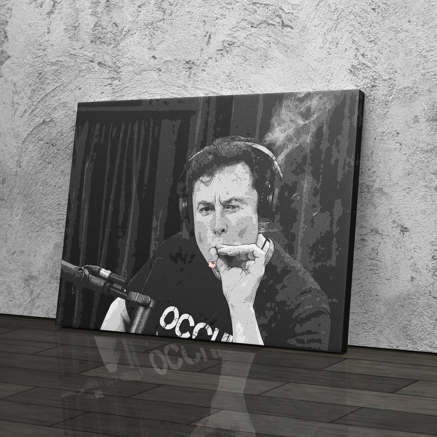 Elon Musk Smoking Canvas Wall Art – Entrepreneur Icon Print for Home
