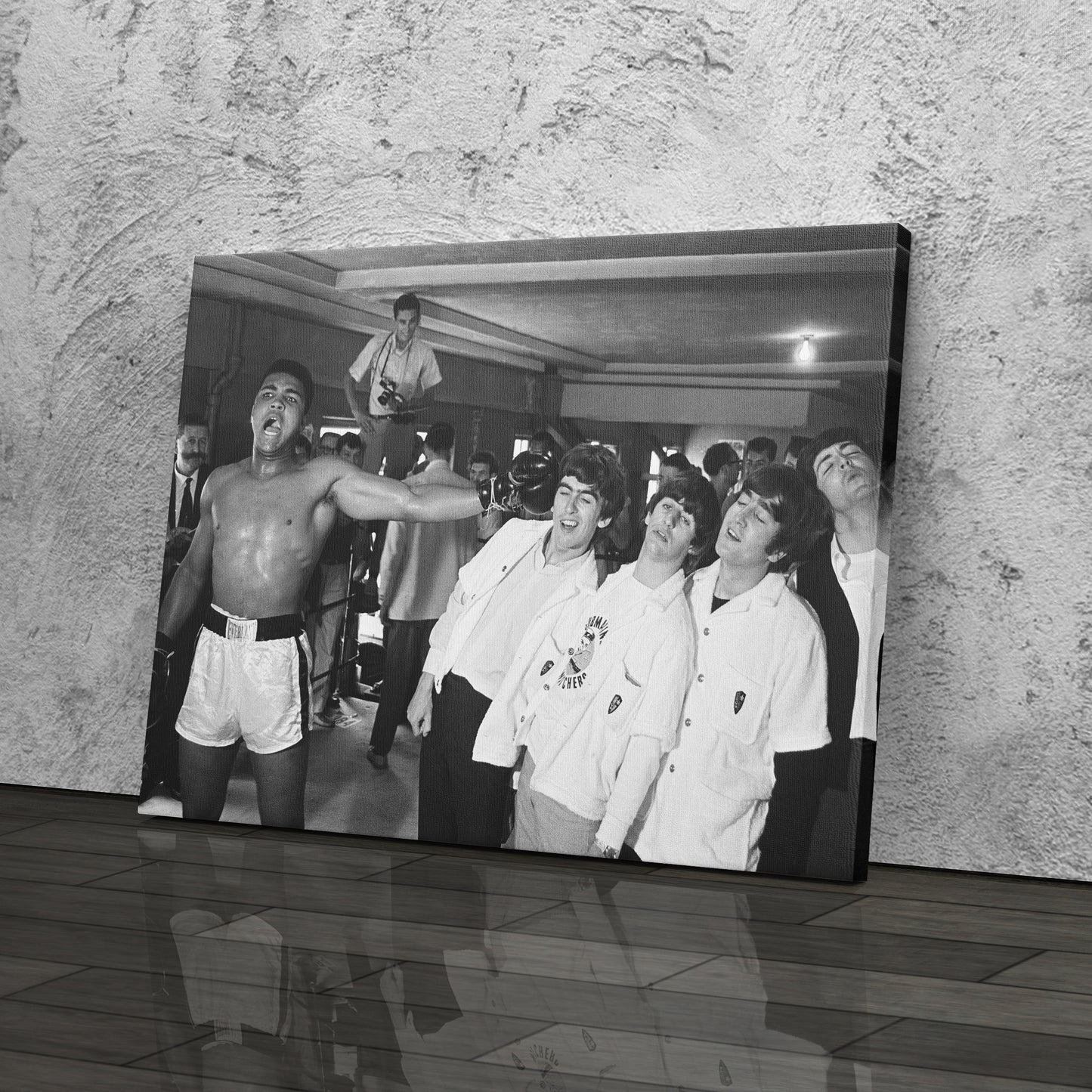 The Beatles & Muhammad Ali Canvas Wall Art – Music & Sports Legends Decor