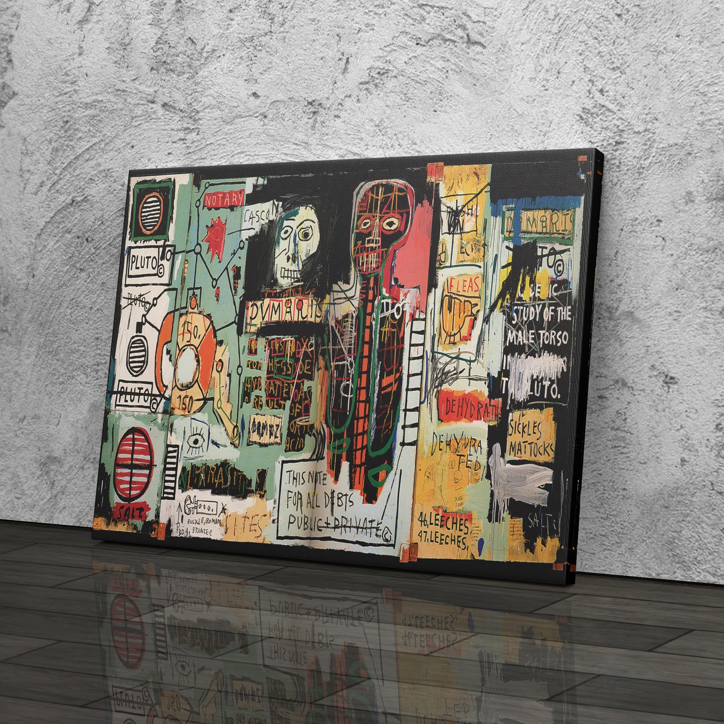 Notary by Jean-Michel Basquiat Abstract Art Canvas Wall Art – Modern Art Decor