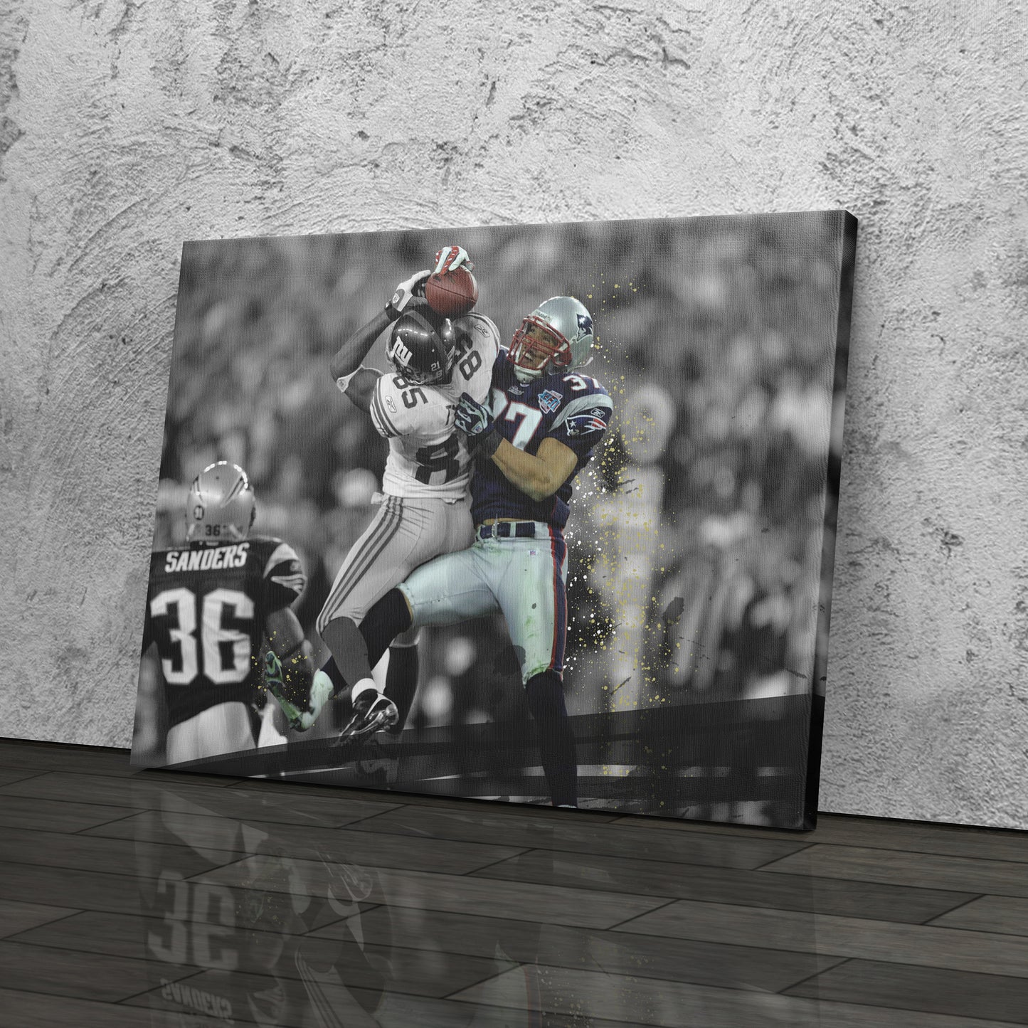 David Tyree Helmet Catch Canvas Wall Art Decor - Legendary NFL Moment Art