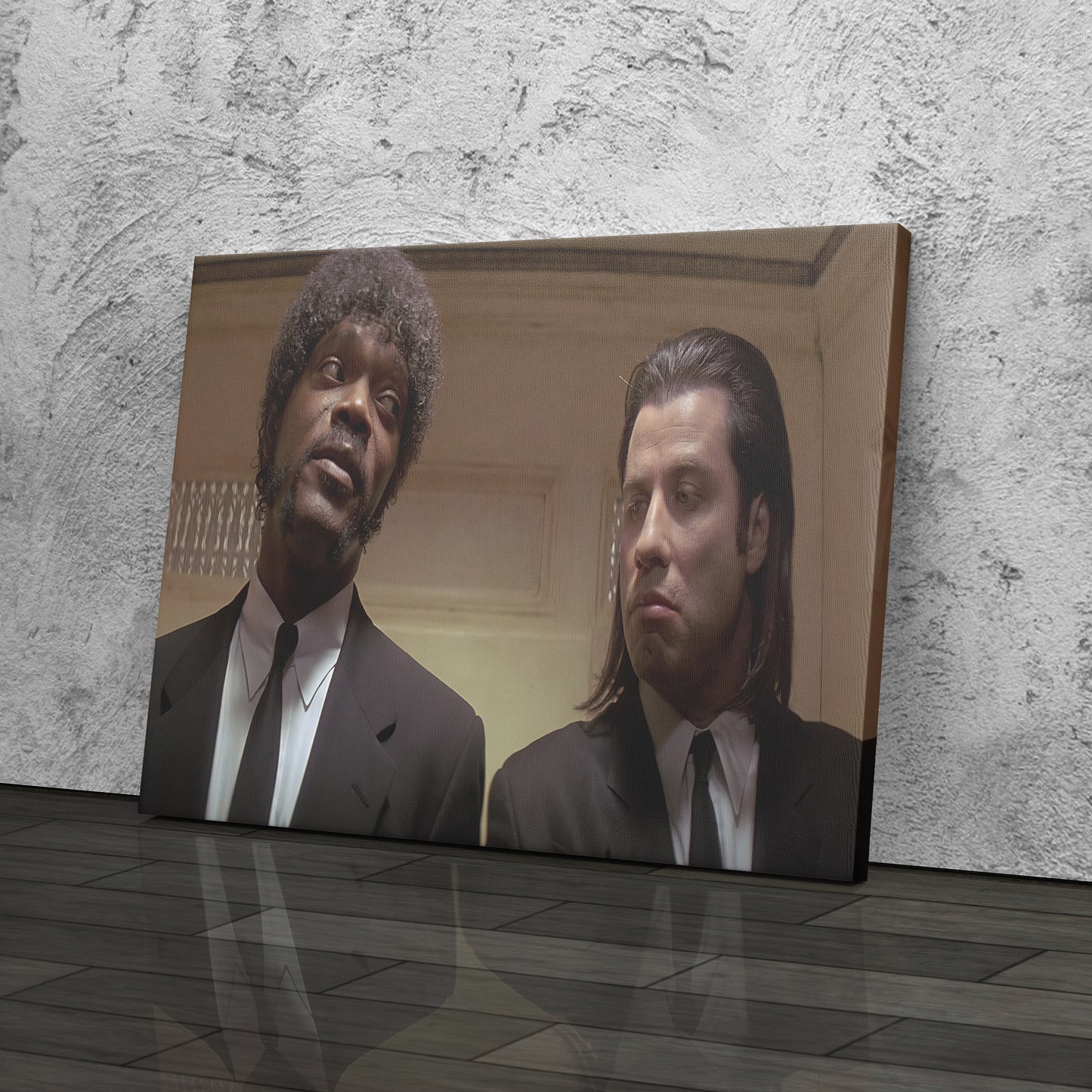Pulp Fiction Vincent & Jules Canvas Wall Art – Movie Duo Icon Decor