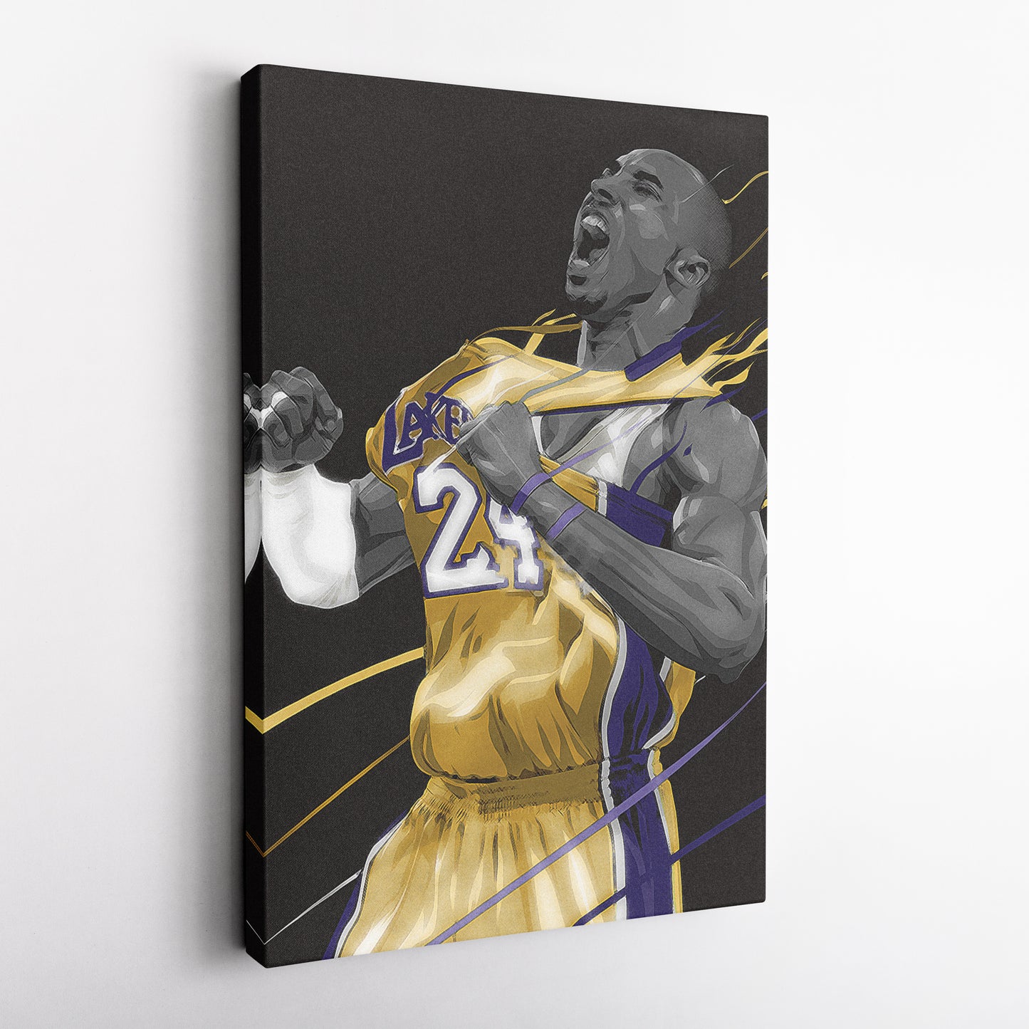 Kobe Bryant Black Mamba Career Canvas Wall Art – Iconic Moments Decor