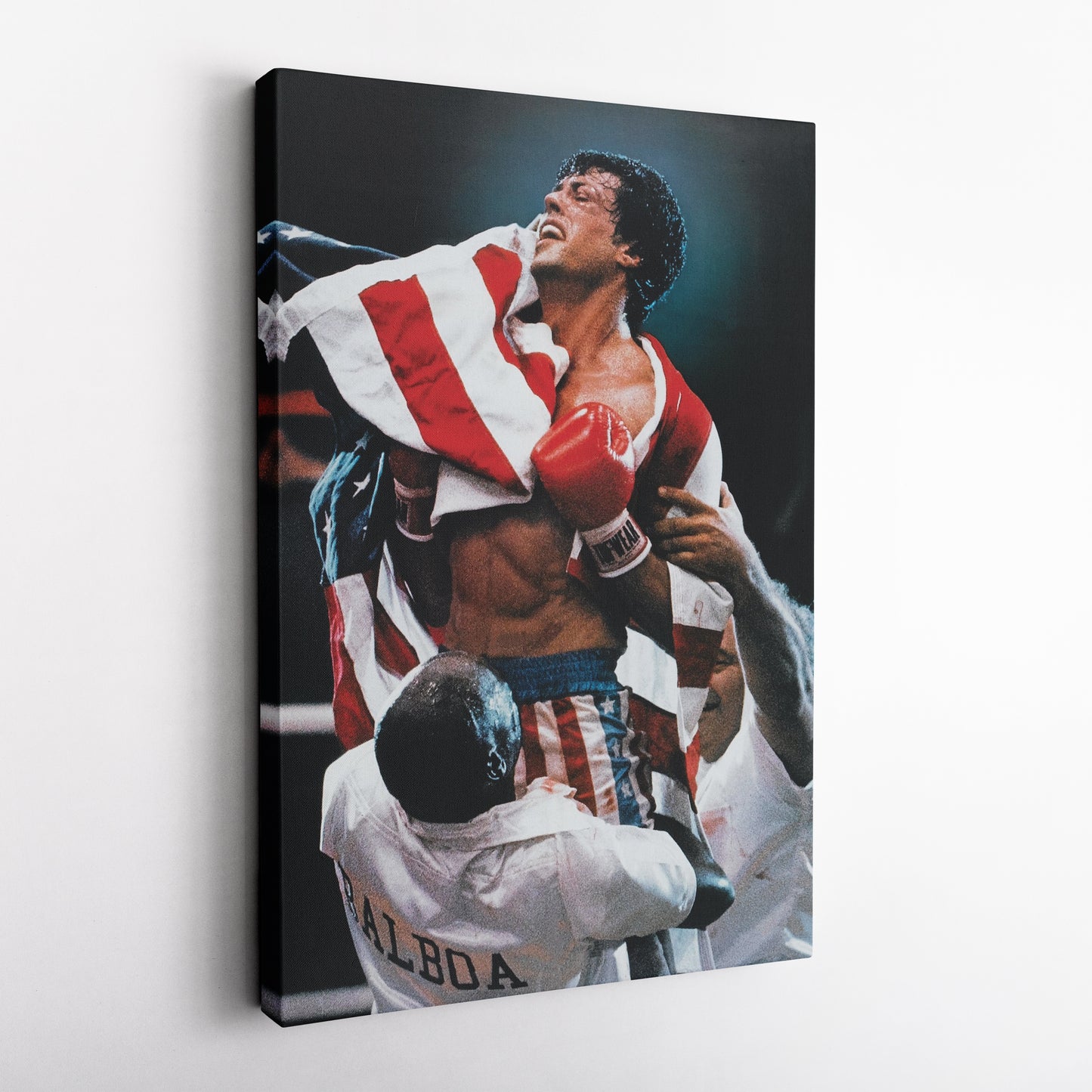 Rocky Balboa Celebrating Poster – Boxing Canvas Wall Art Decor