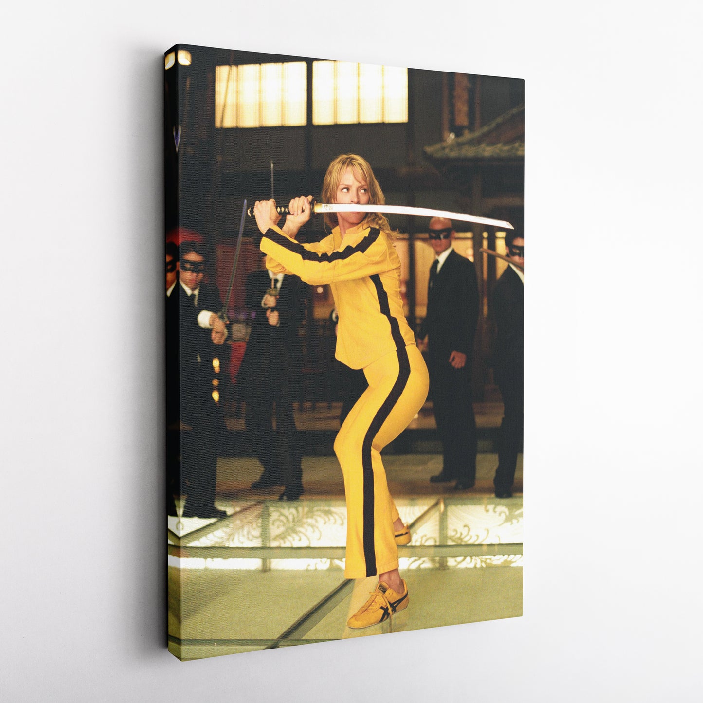 Kill Bill Uma Thurman Movie Scene Canvas Wall Art – Cinematic Action Poster