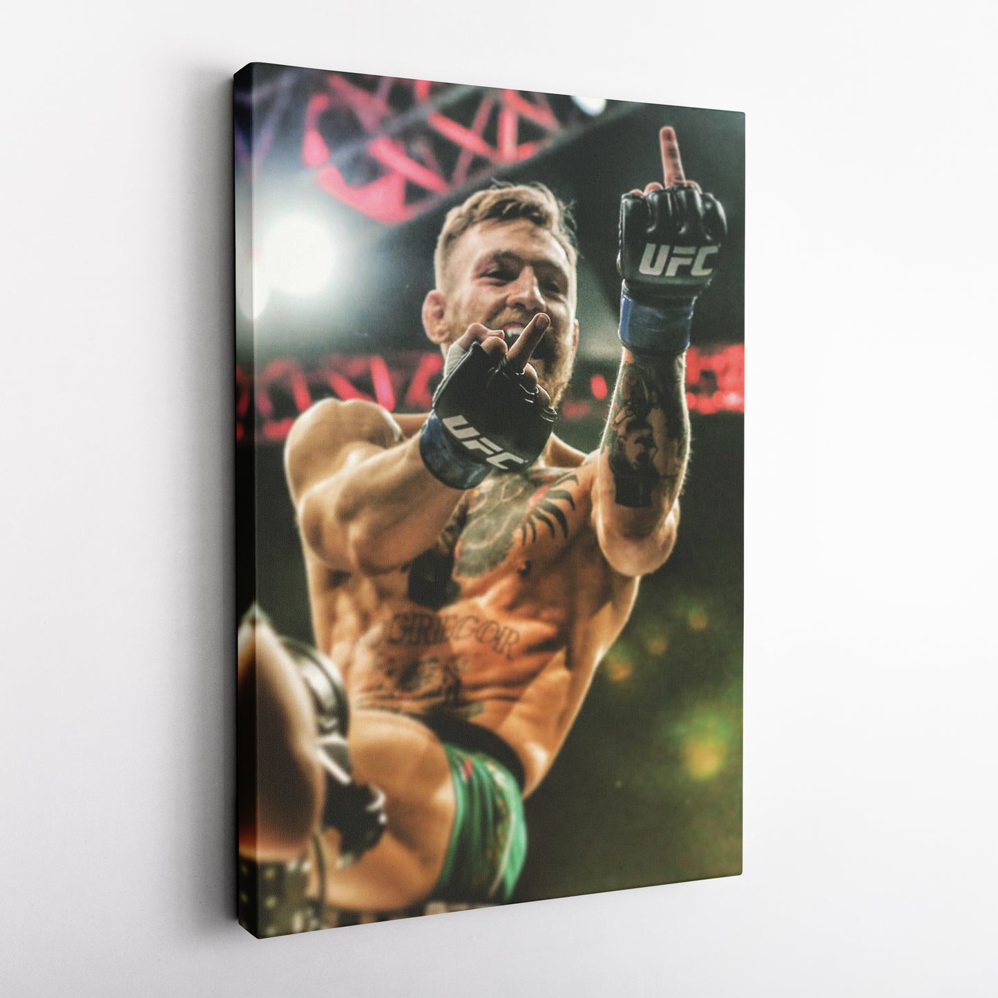 Conor McGregor Middle Finger Canvas Wall Art Decor - Bold UFC Art