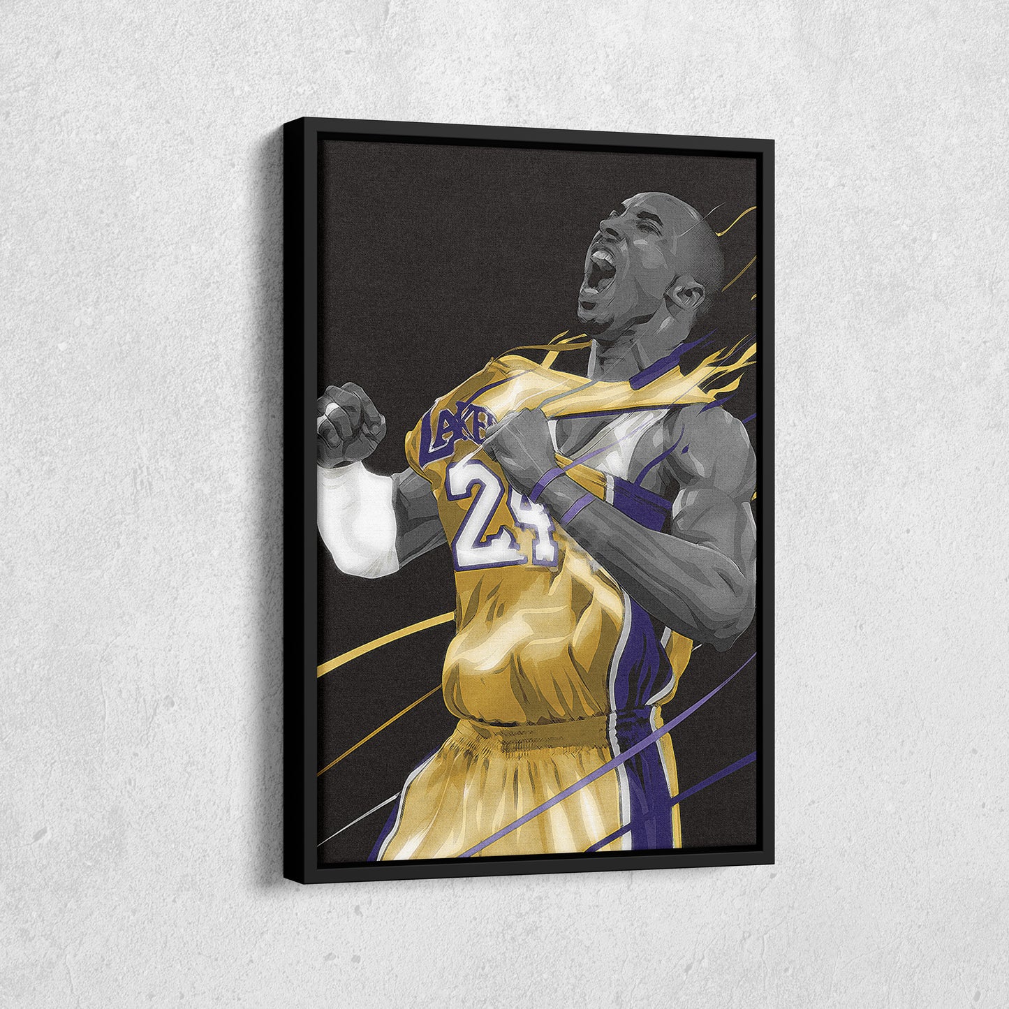 Kobe Bryant Black Mamba Career Canvas Wall Art – Iconic Moments Decor