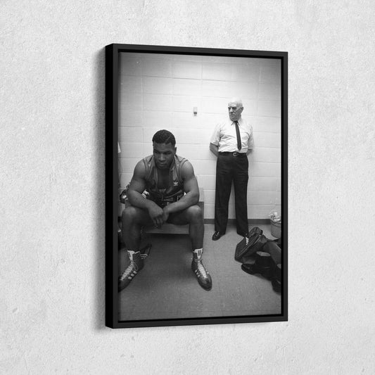 Mike Tyson Boxing Black and White Canvas Art – Boxing Champion Decor