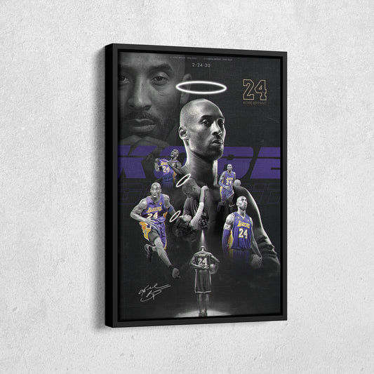 Mamba Out Kobe Bryant 2-24-20 Basketball Canvas Art – A Lasting Tribute
