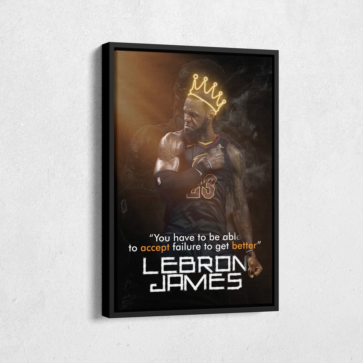 LeBron James King Quote Canvas Wall Art – NBA Superstar Motivation