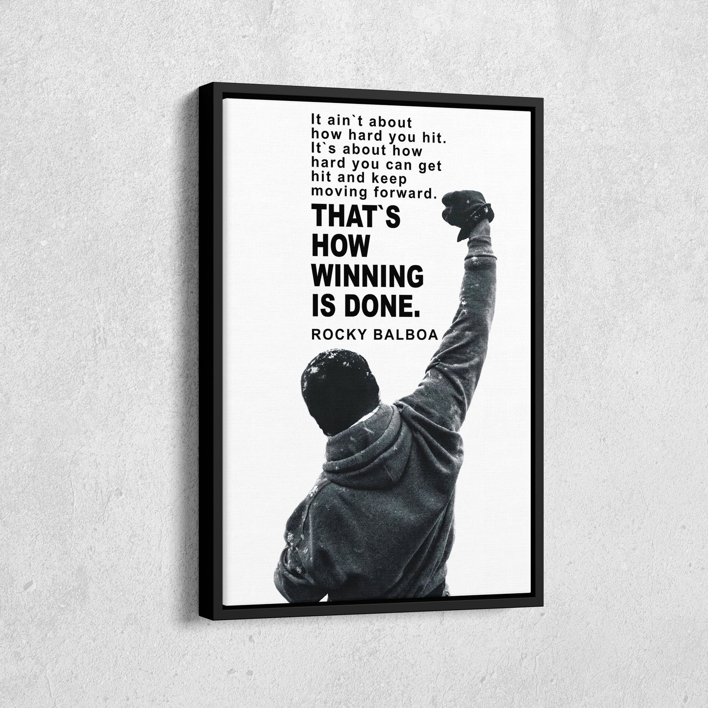 Rocky Balboa Motivational Quote Canvas Art - Inspirational Wall Decor